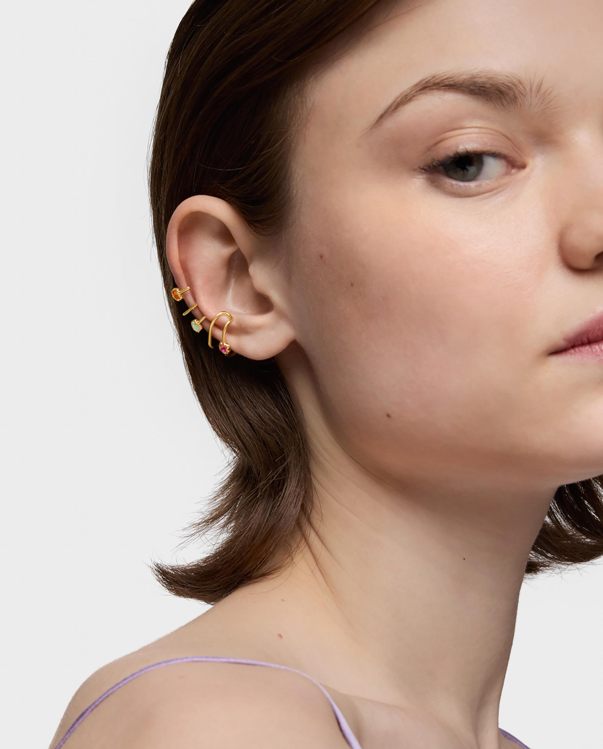 Piercing suelto icon color lgg bañado en oro 18 kt sobre plata con gemas - Tous - Multicolor Multicolor-3