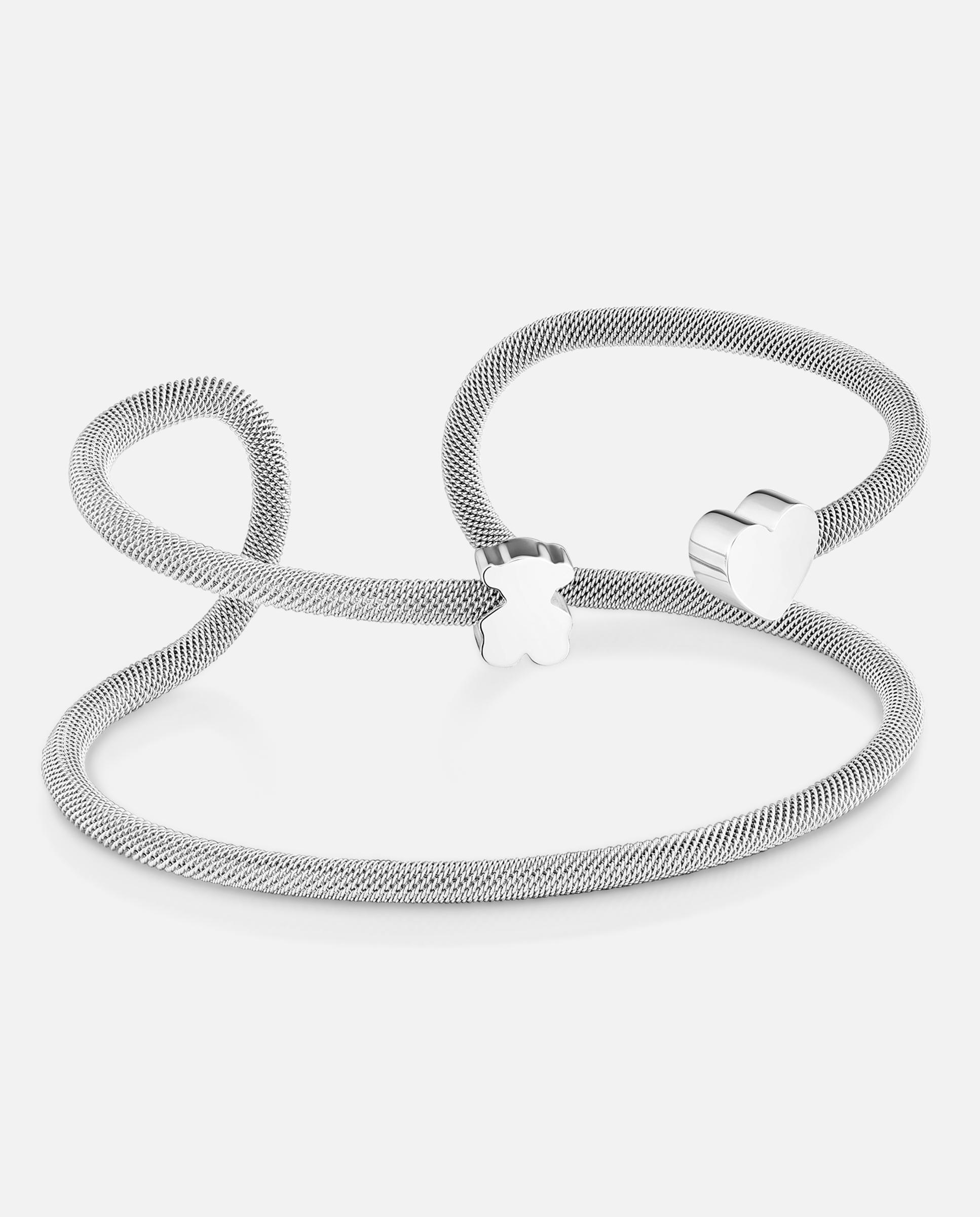 Brazalete icon mesh doble de plata - Tous - Plateado Plateado-1