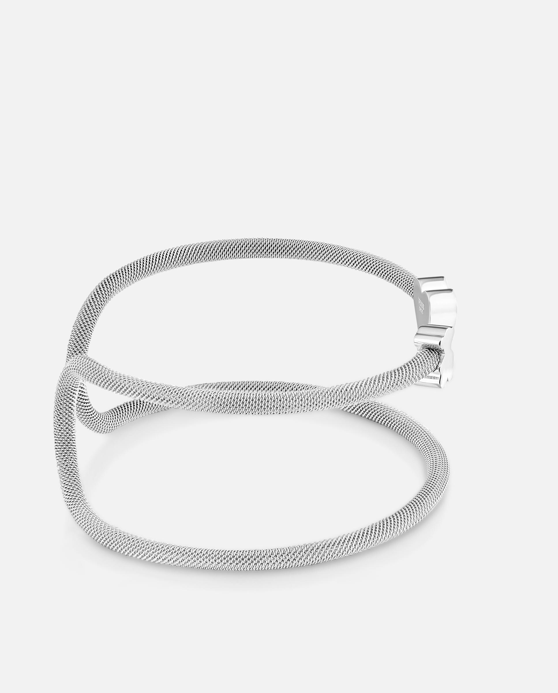 Brazalete icon mesh doble de plata - Tous - Plateado Plateado-2