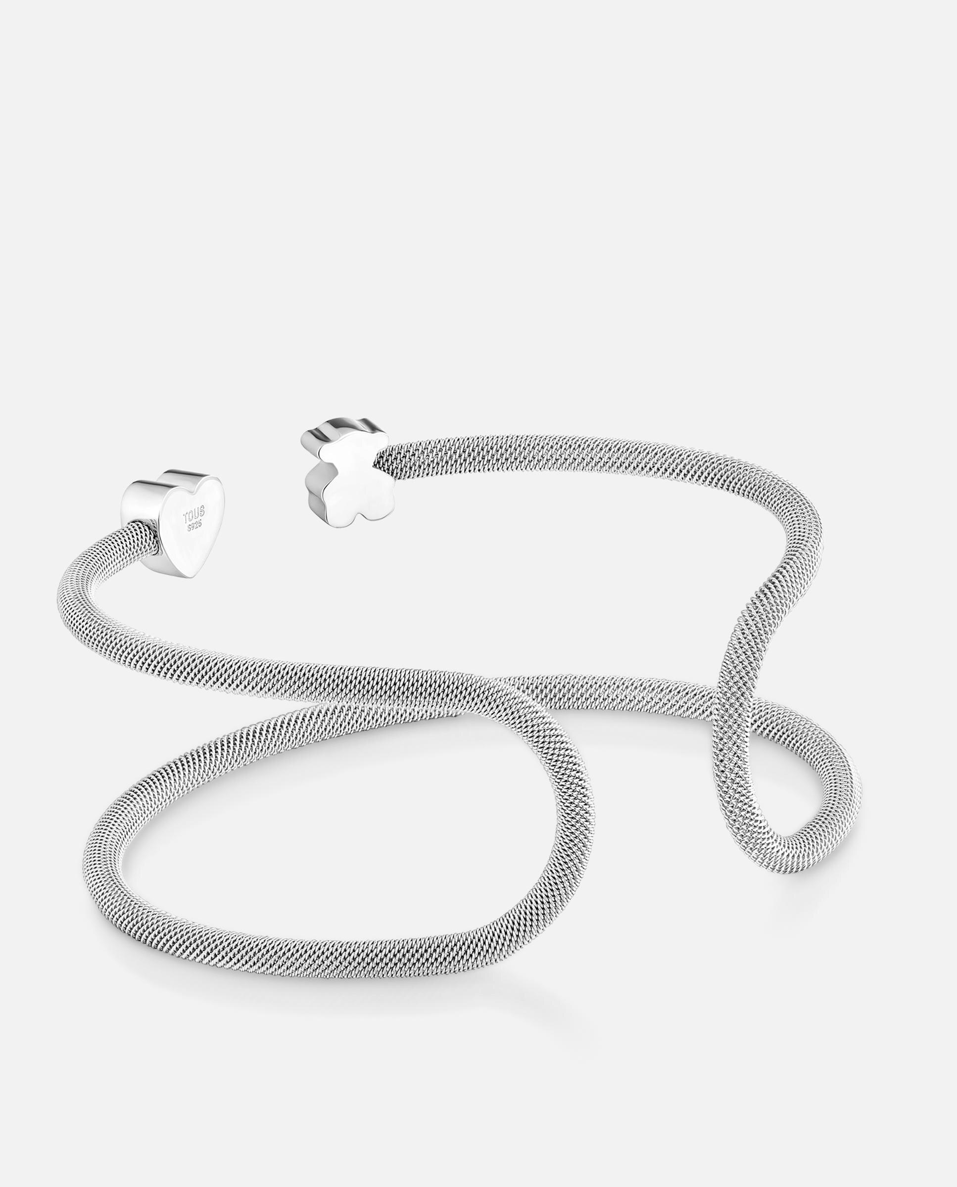 Brazalete icon mesh doble de plata - Tous - Plateado Plateado-3