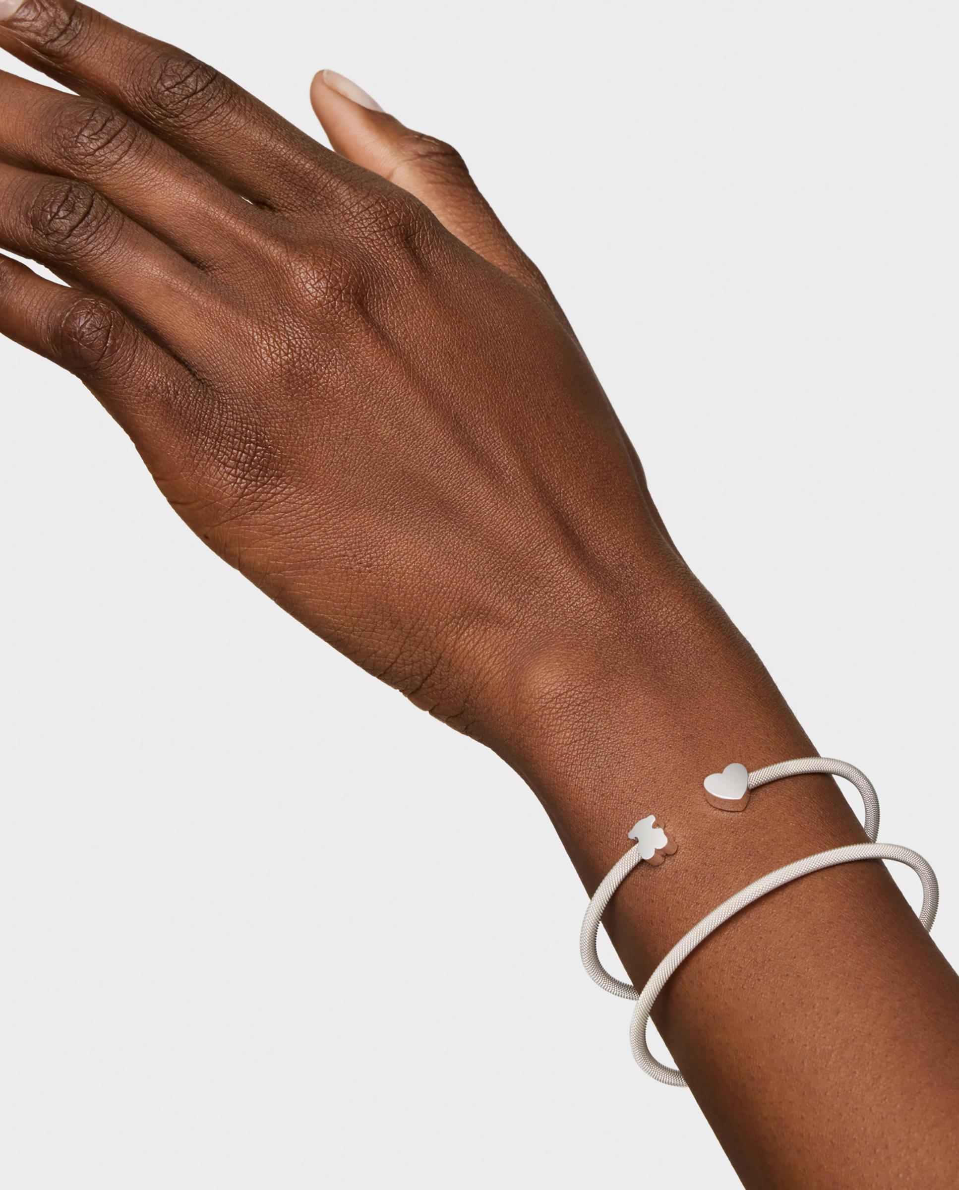 Brazalete icon mesh doble de plata - Tous - Plateado Plateado-6