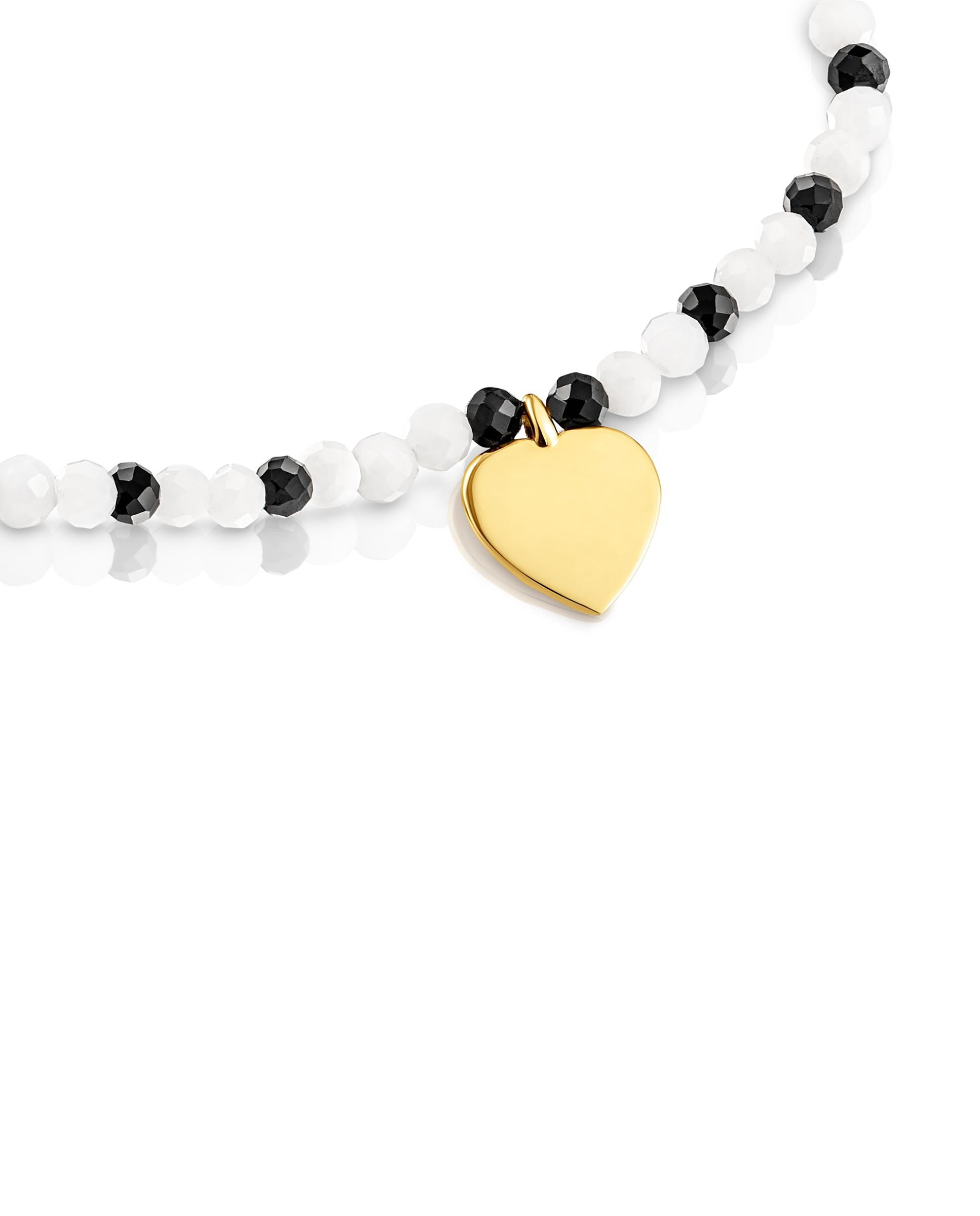Pulsera con charms motivos elástica con calcedónia, espinelas y corazón bañado en oro 18 kt sobre plata Multicolor Tous Multicolor-3