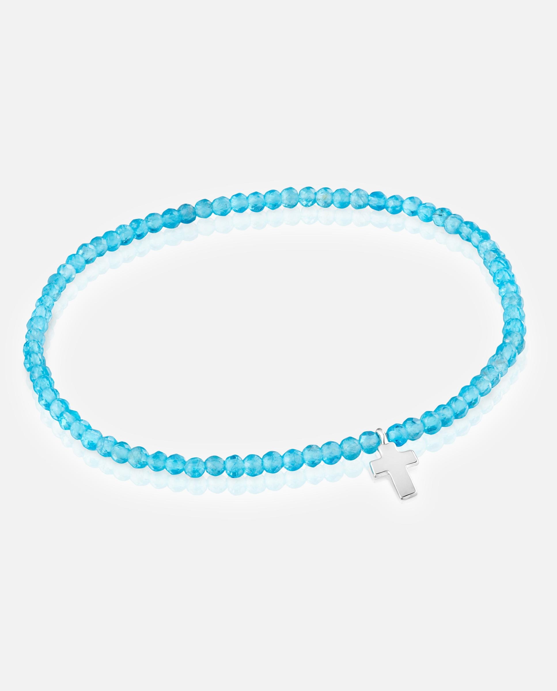 Pulsera con charms motivos elástica con apatito neón y cruz de plata - Tous - Azul claro Azul claro-1