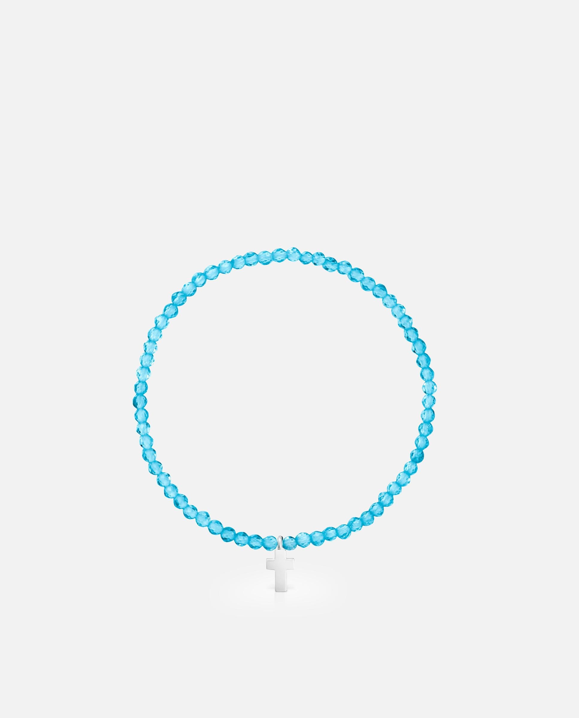 Pulsera con charms motivos elástica con apatito neón y cruz de plata - Tous - Azul claro Azul claro-2