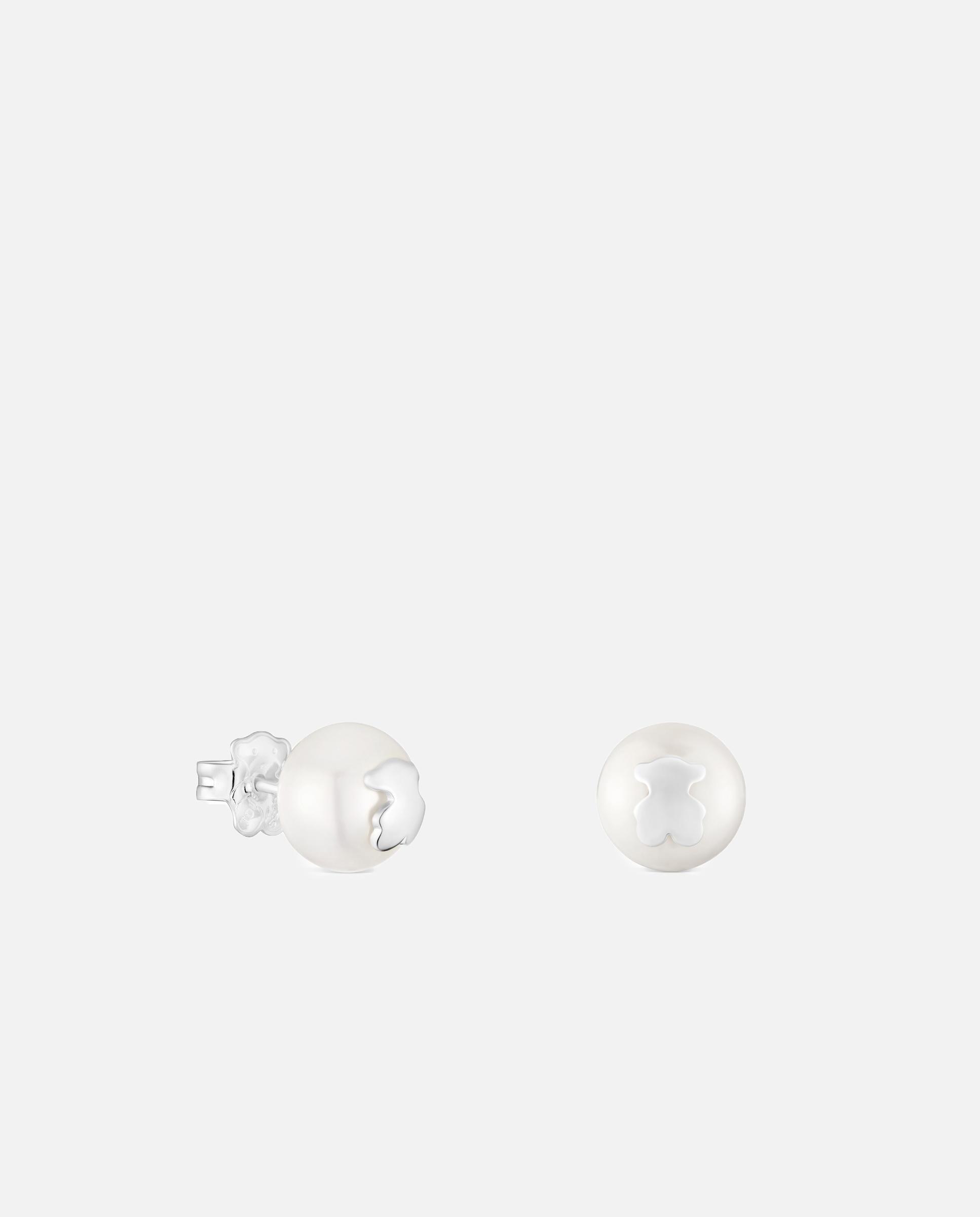 Imagen 0 de Pendientes de plata y perlas cultivadas 10,5 mm icon pearl Blanco