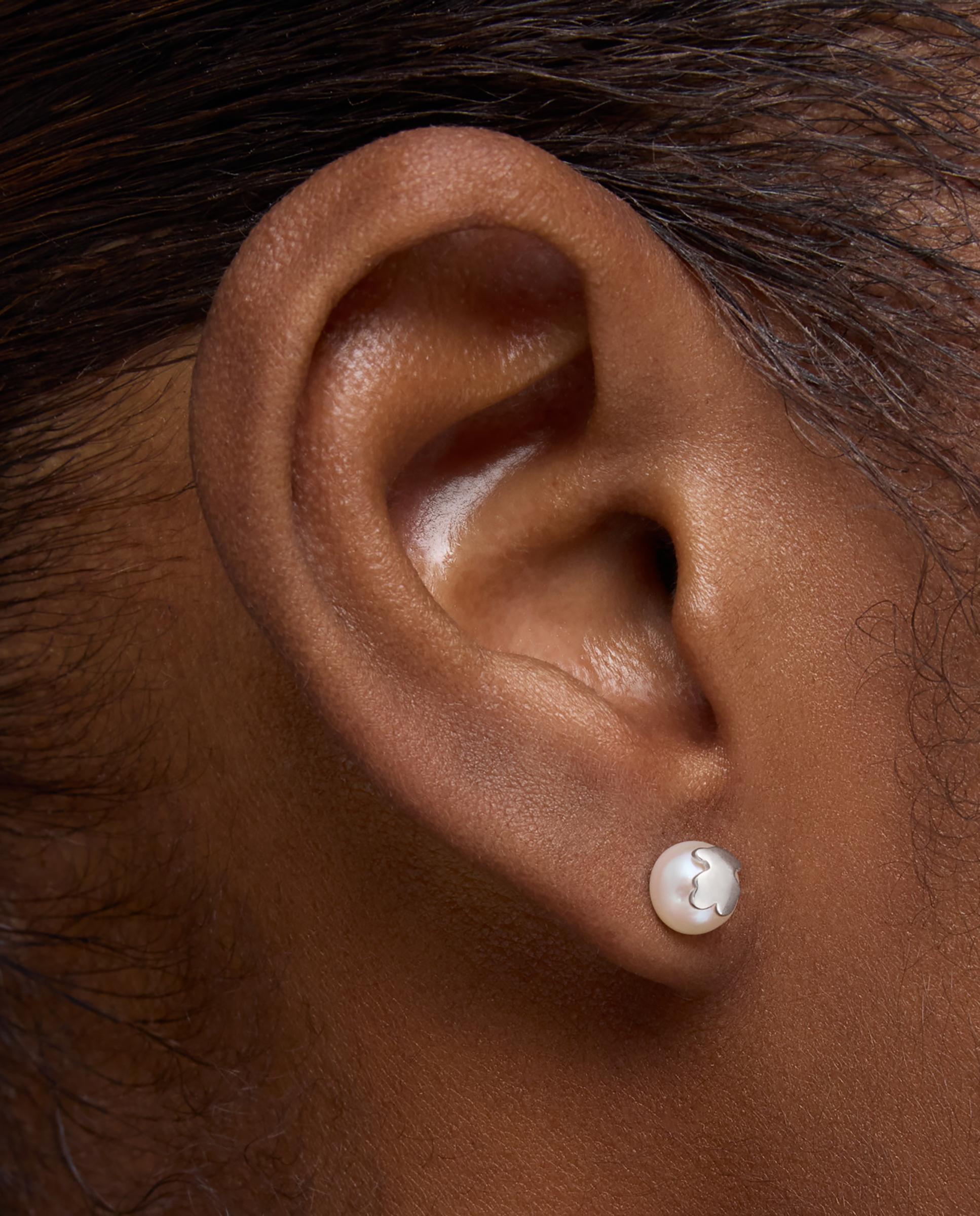 Pendientes de plata y perlas cultivadas icon pearl - Tous - Blanco Blanco-6