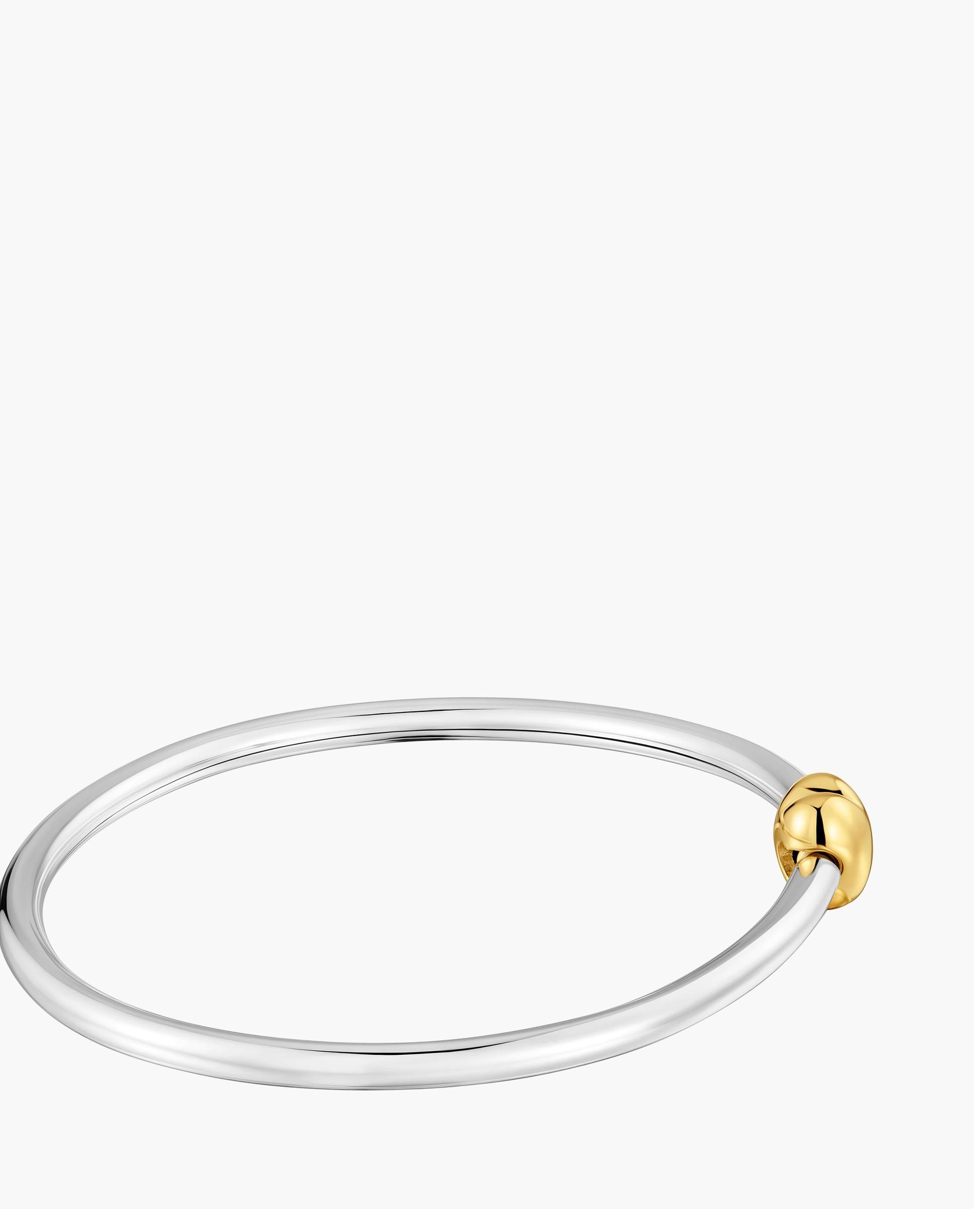 Pulsera rígida flechazo bañada en oro 18 kt sobre plata y plata con corazón - Tous - Multicolor Multicolor-2