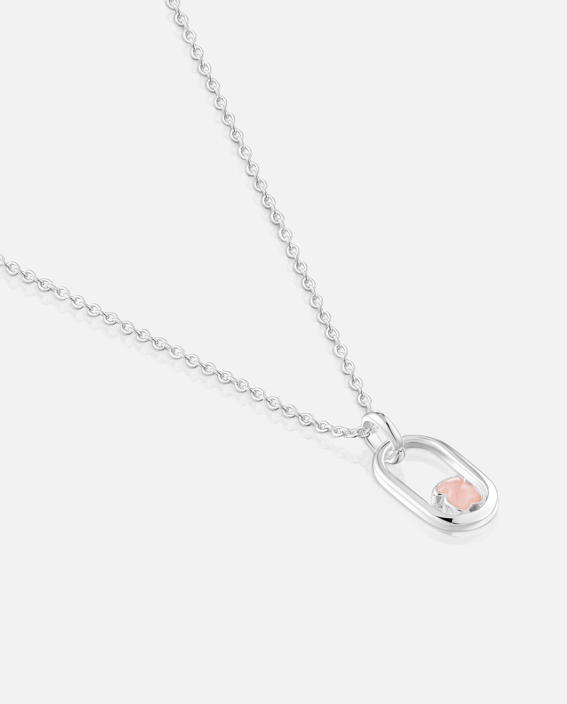 Collar camille de plata y cuarzo - Tous - Rosa Rosa-2