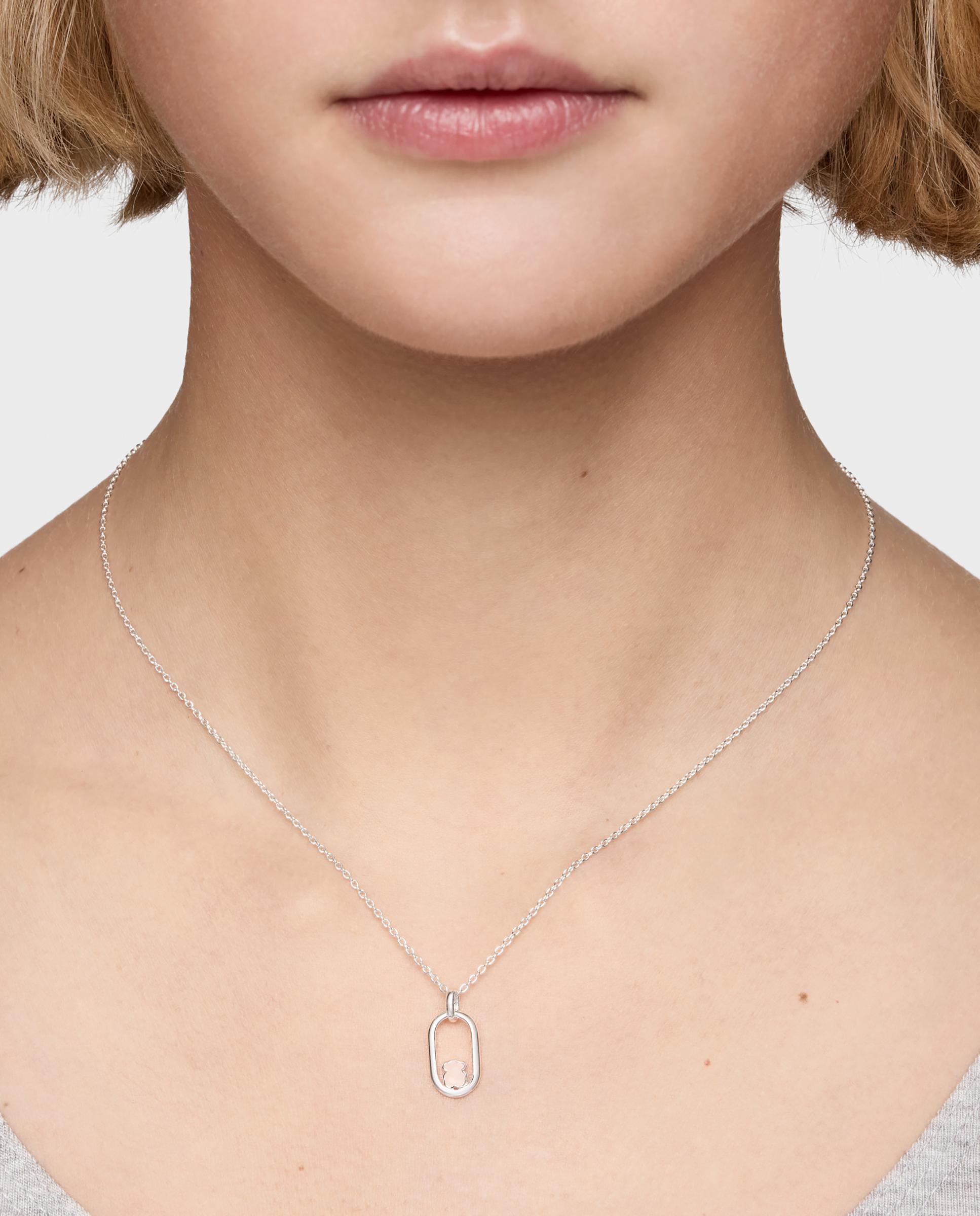 Collar camille de plata y cuarzo - Tous - Rosa Rosa-5