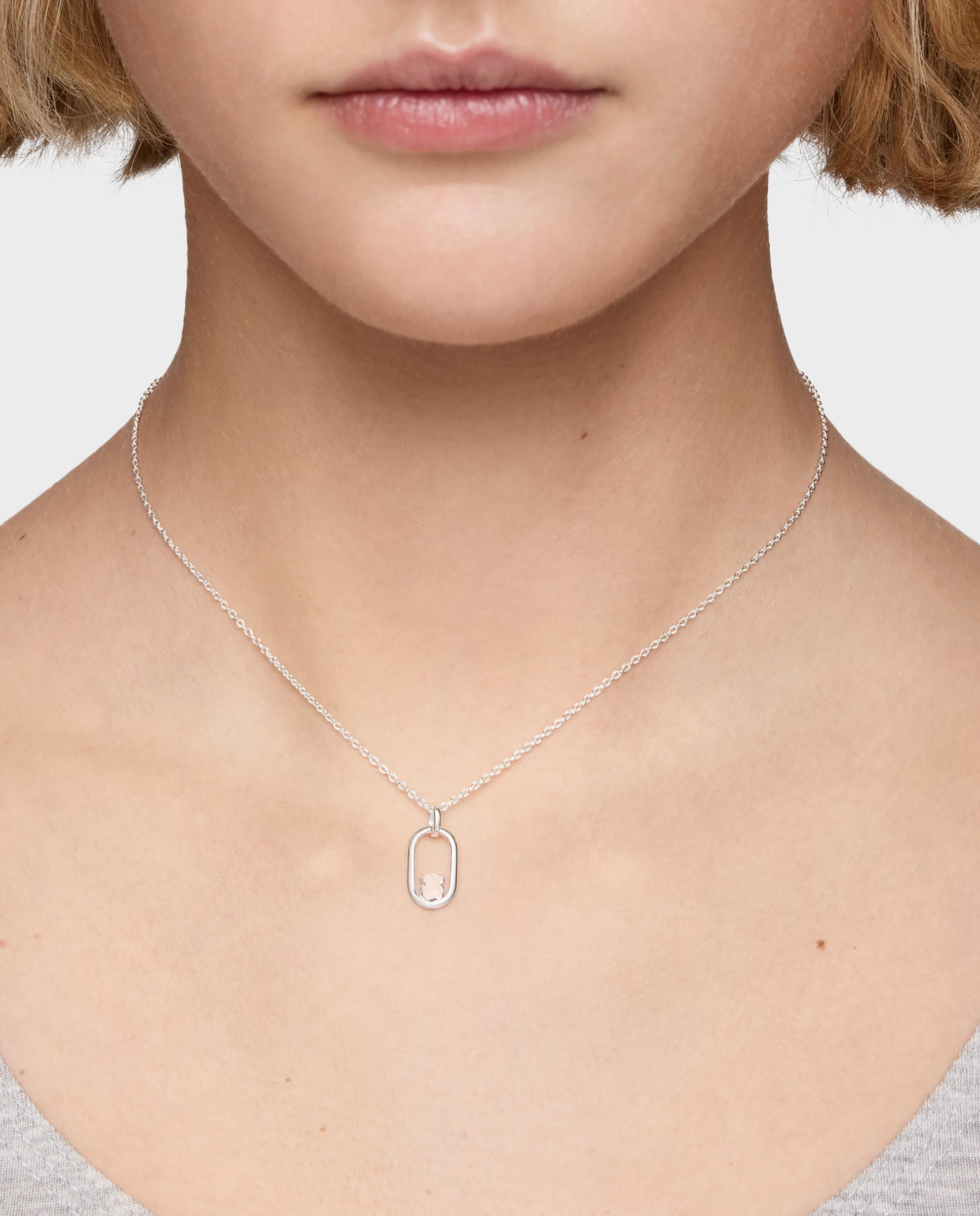 Collar camille de plata y cuarzo - Tous - Rosa Rosa-6