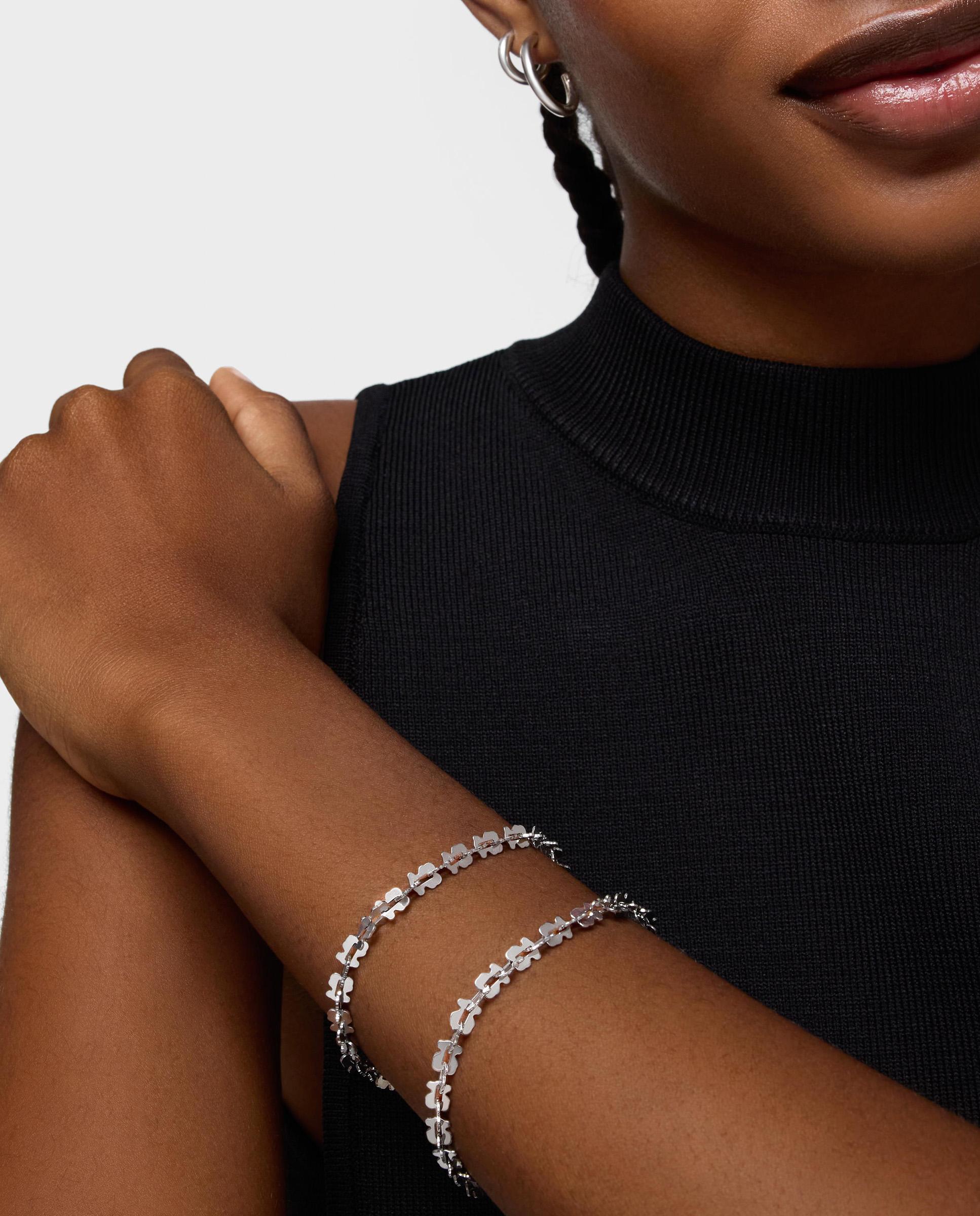 Pulsera de cadena carrusel de acero con motivos oso - Tous - Plateado Plateado-5