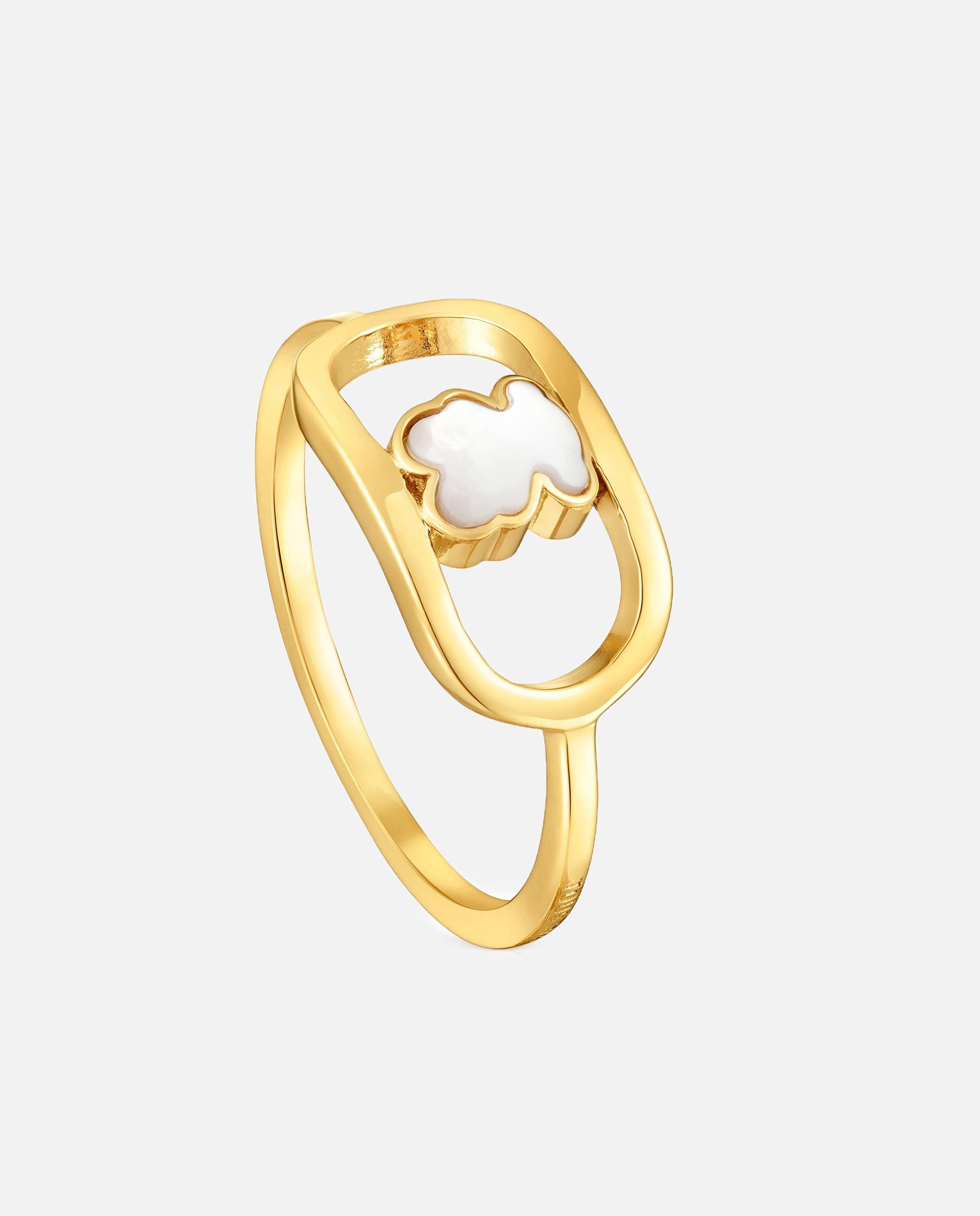 Anillo bañado en oro 18 kt sobre plata y nácar camille - Tous - Blanco Blanco-1