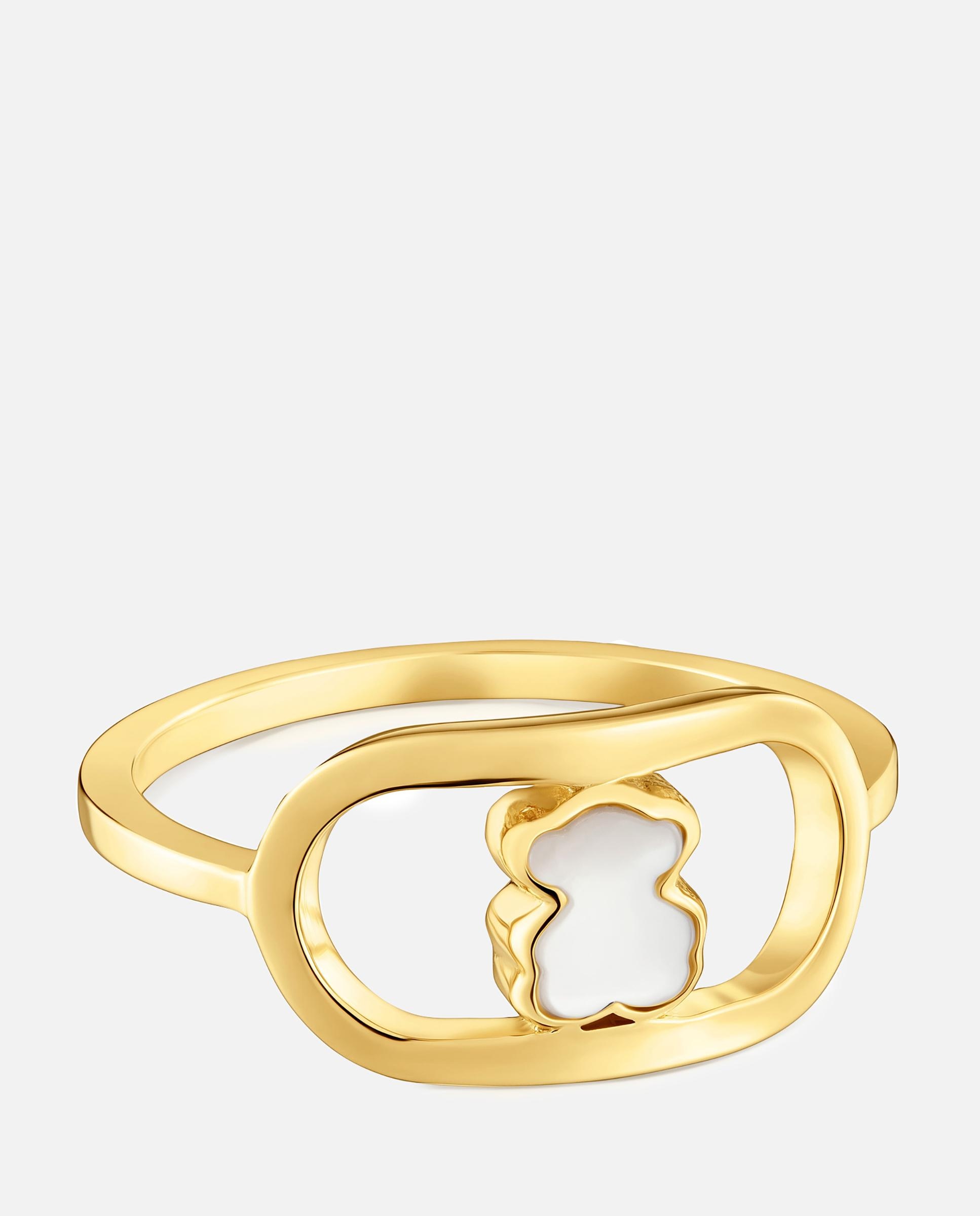 Anillo bañado en oro 18 kt sobre plata y nácar camille - Tous - Blanco Blanco-2