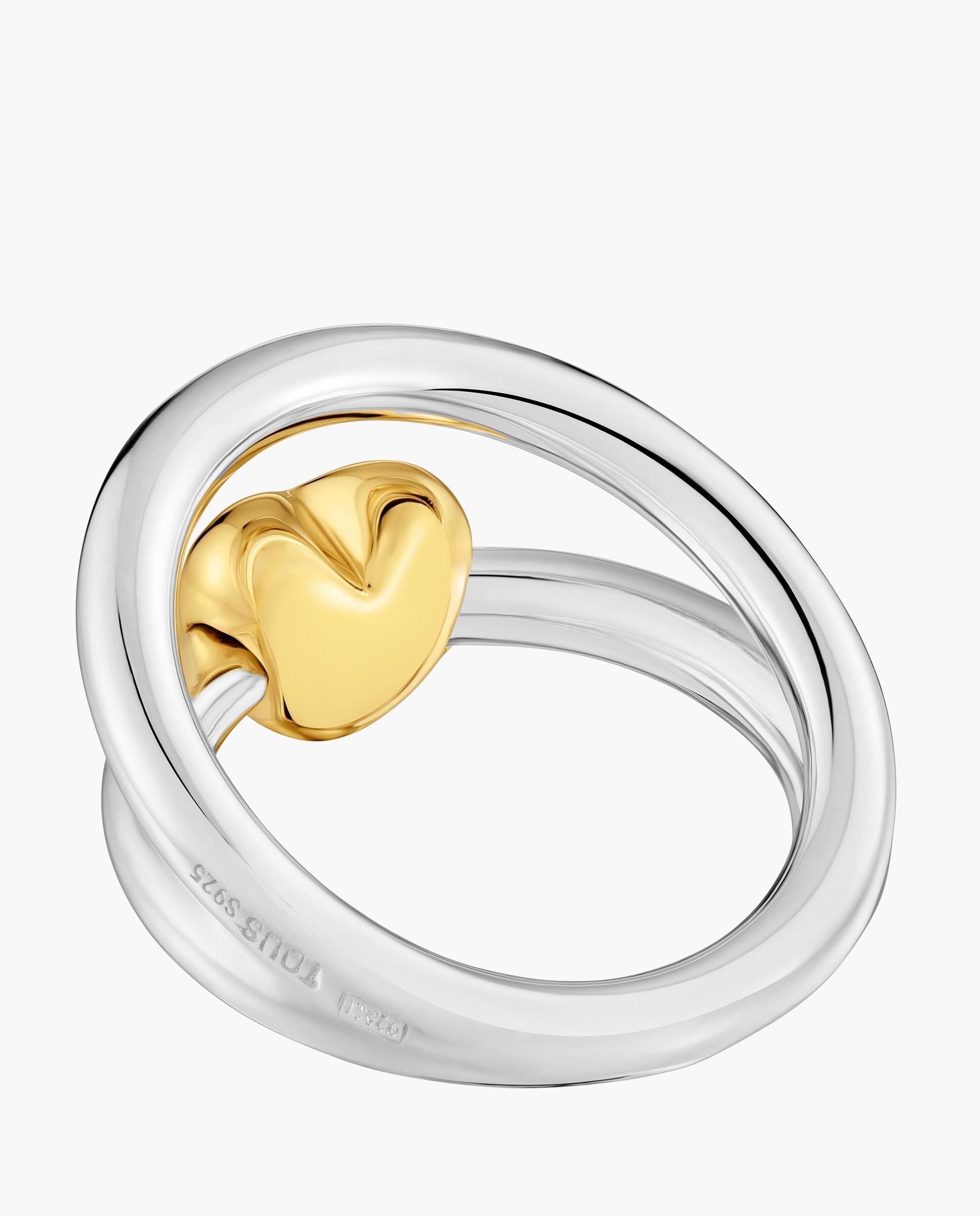 Anillo flechazo doble aro bicolor con corazón - Tous - Multicolor Multicolor-2