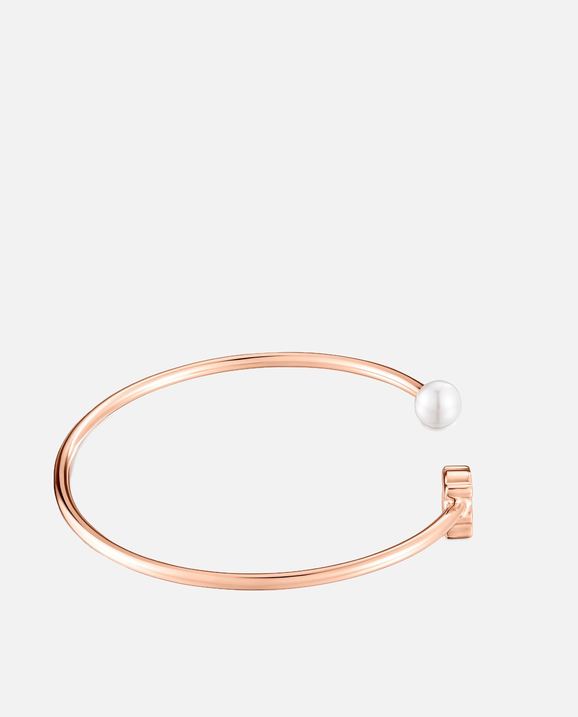 Pulsera Sweet Dolls esclava bañada en oro rosa 18 kt sobre plata y perla - Tous - Blanco Blanco-2