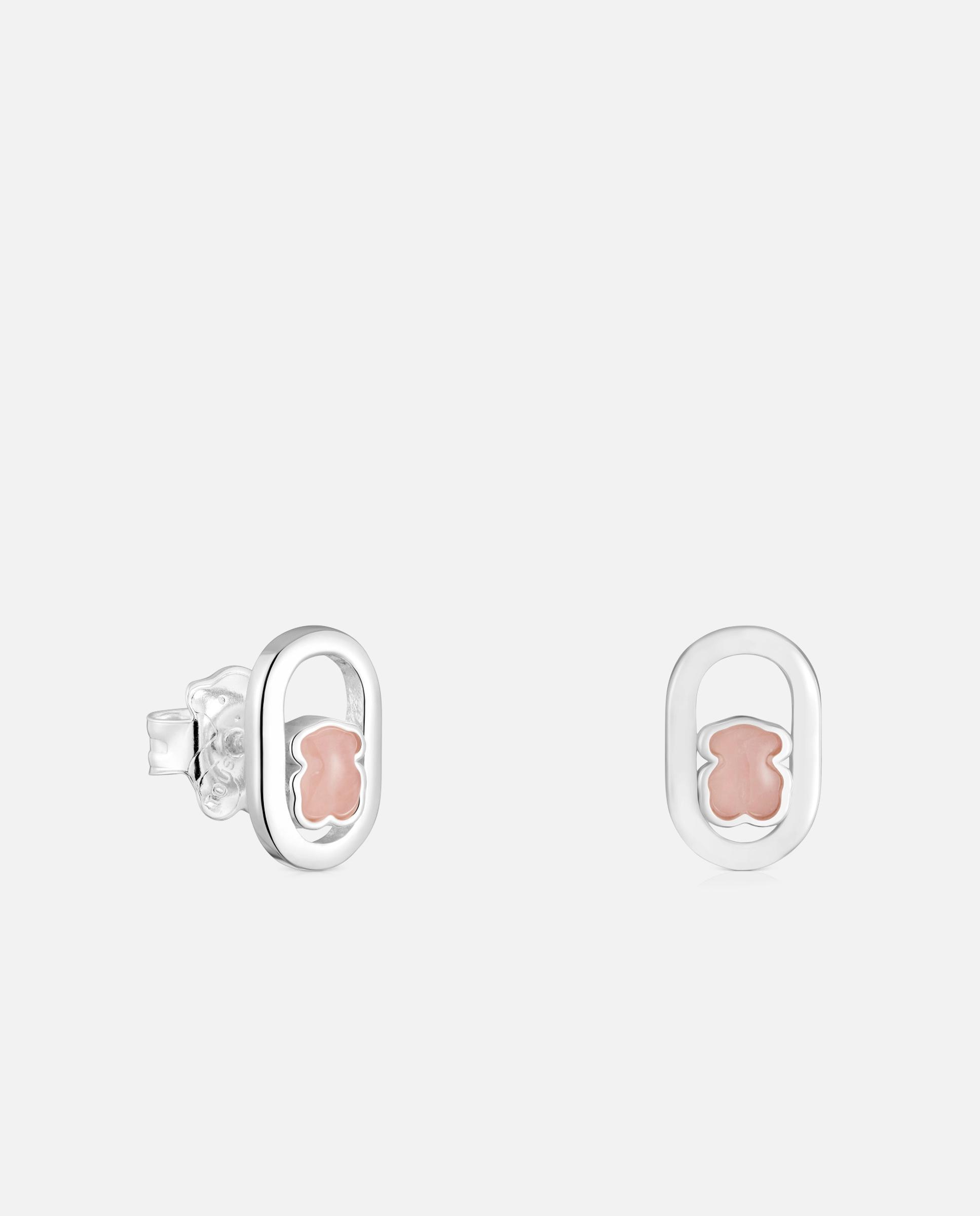 Imagen 0 de Pendientes de plata y cuarzo camille Rosa