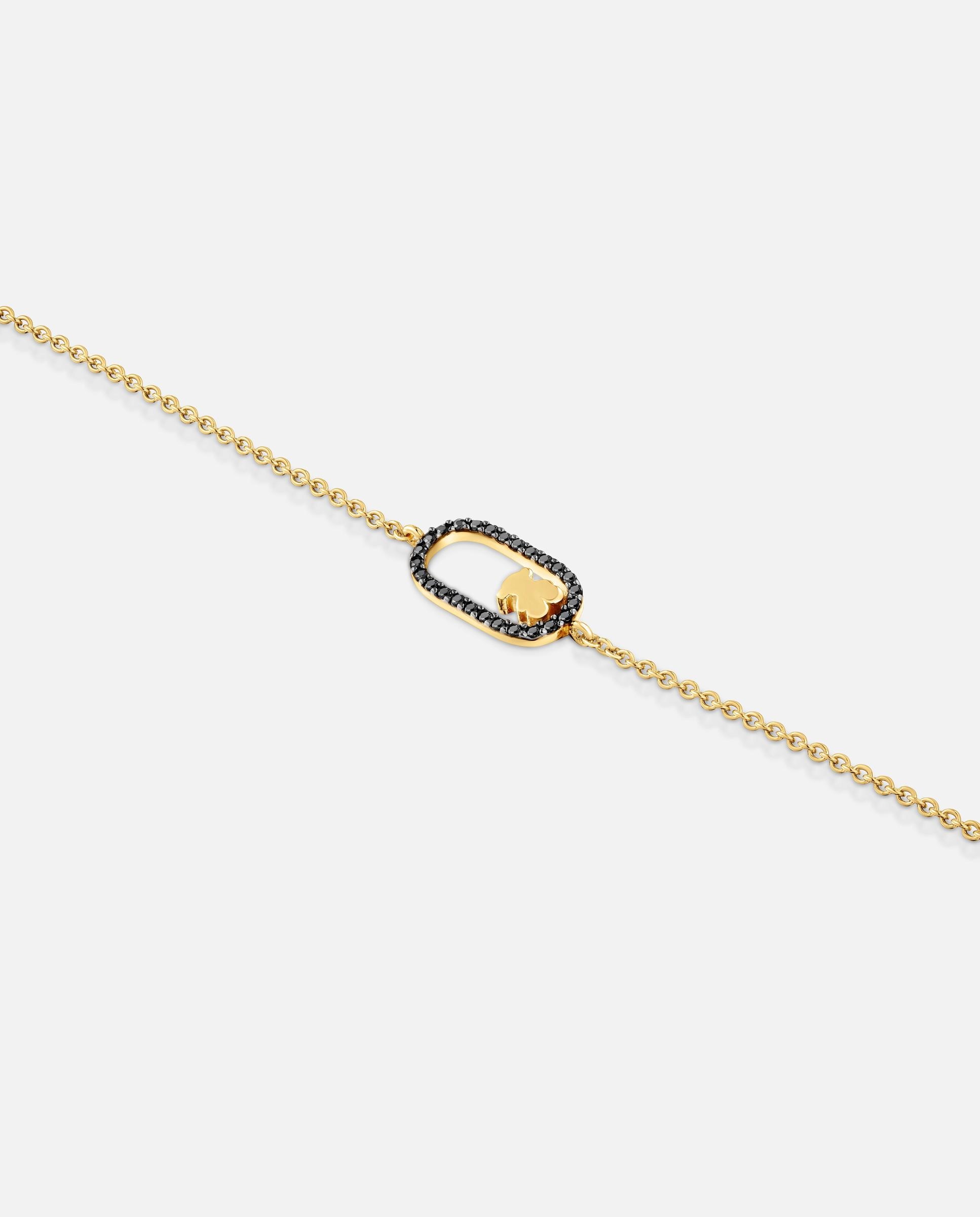 Pulsera cadena con espinelas y baño de oro 18 kt sobre plata camille - Tous - Negro Negro-3
