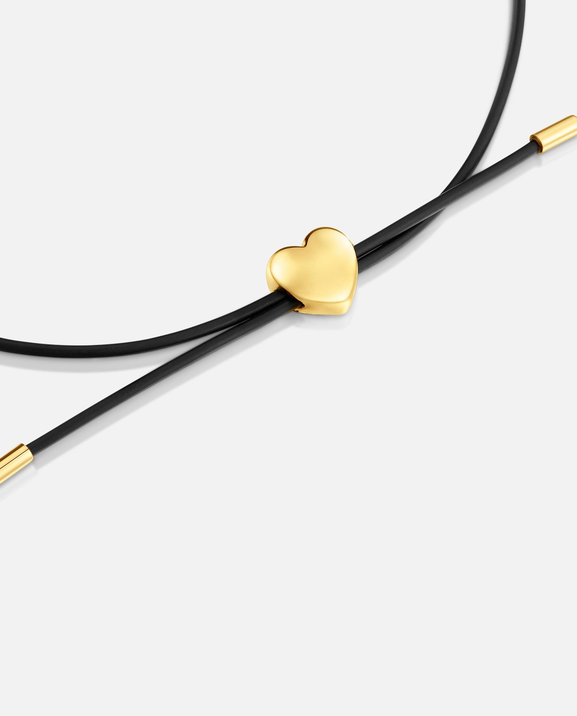 Pulsera de oro 14 kt y caucho bold motif corazón - Tous - Bicolor Bicolor-3