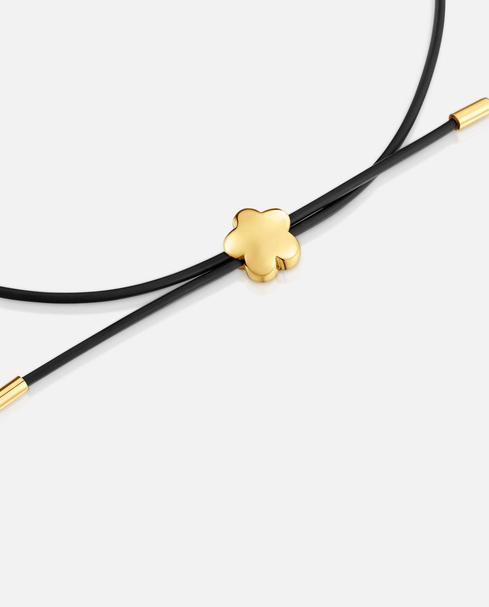 Pulsera de oro 14 kt y caucho bold motif flor - Tous - Bicolor Bicolor-3