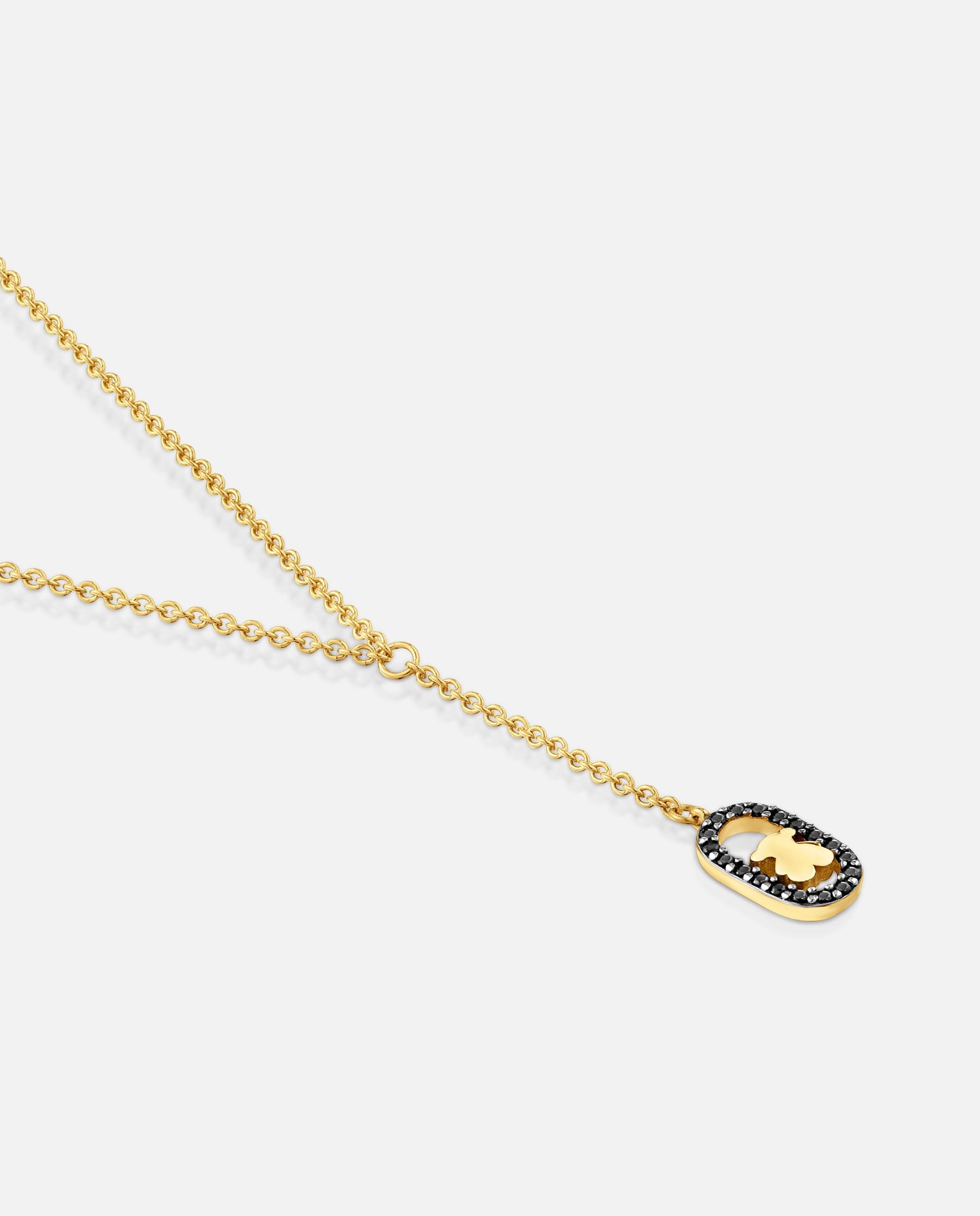 Collar camille bañado en oro 18 kt sobre plata y espinelas - Tous - Negro Negro-2