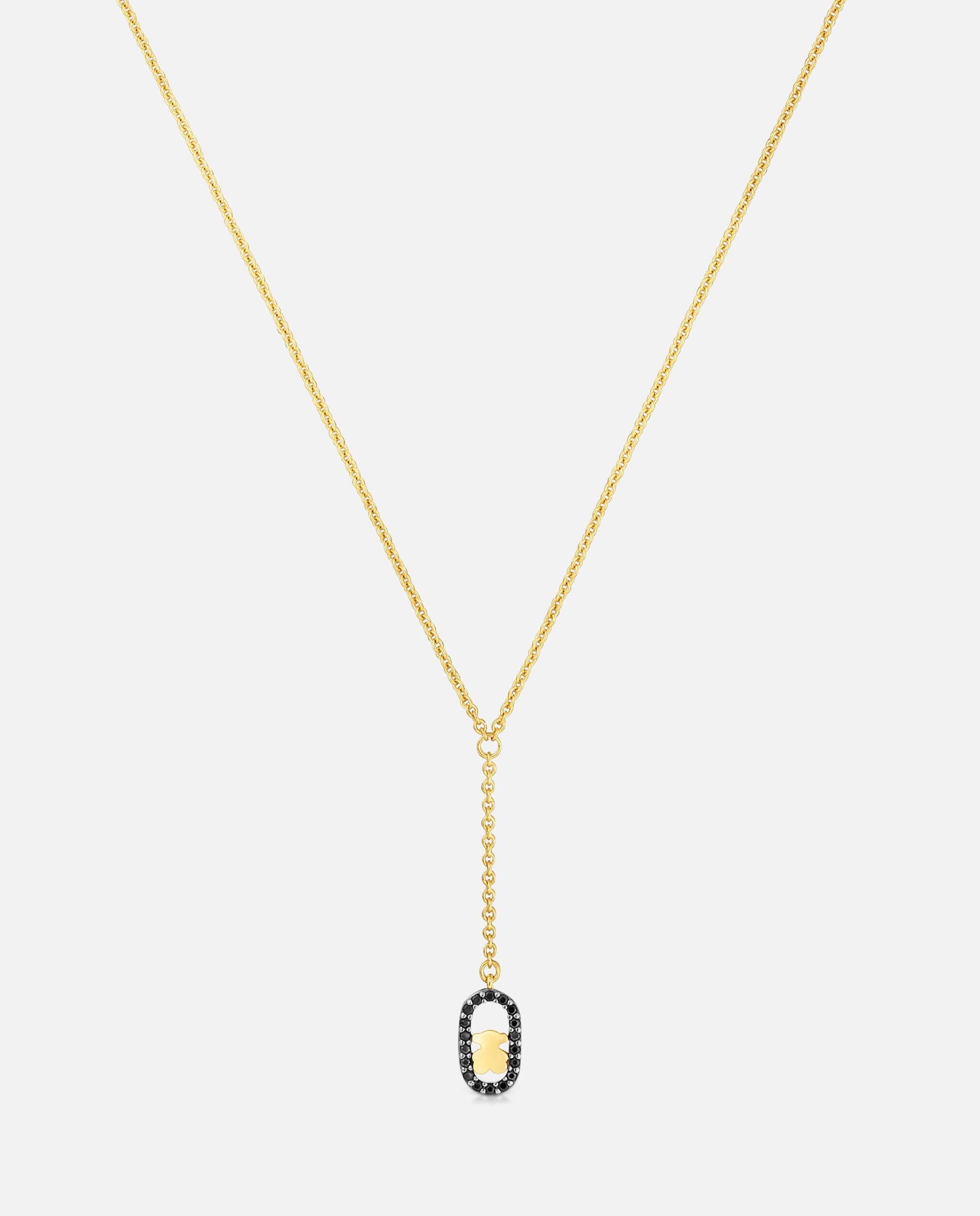 Collar camille bañado en oro 18 kt sobre plata y espinelas - Tous - Negro Negro-7