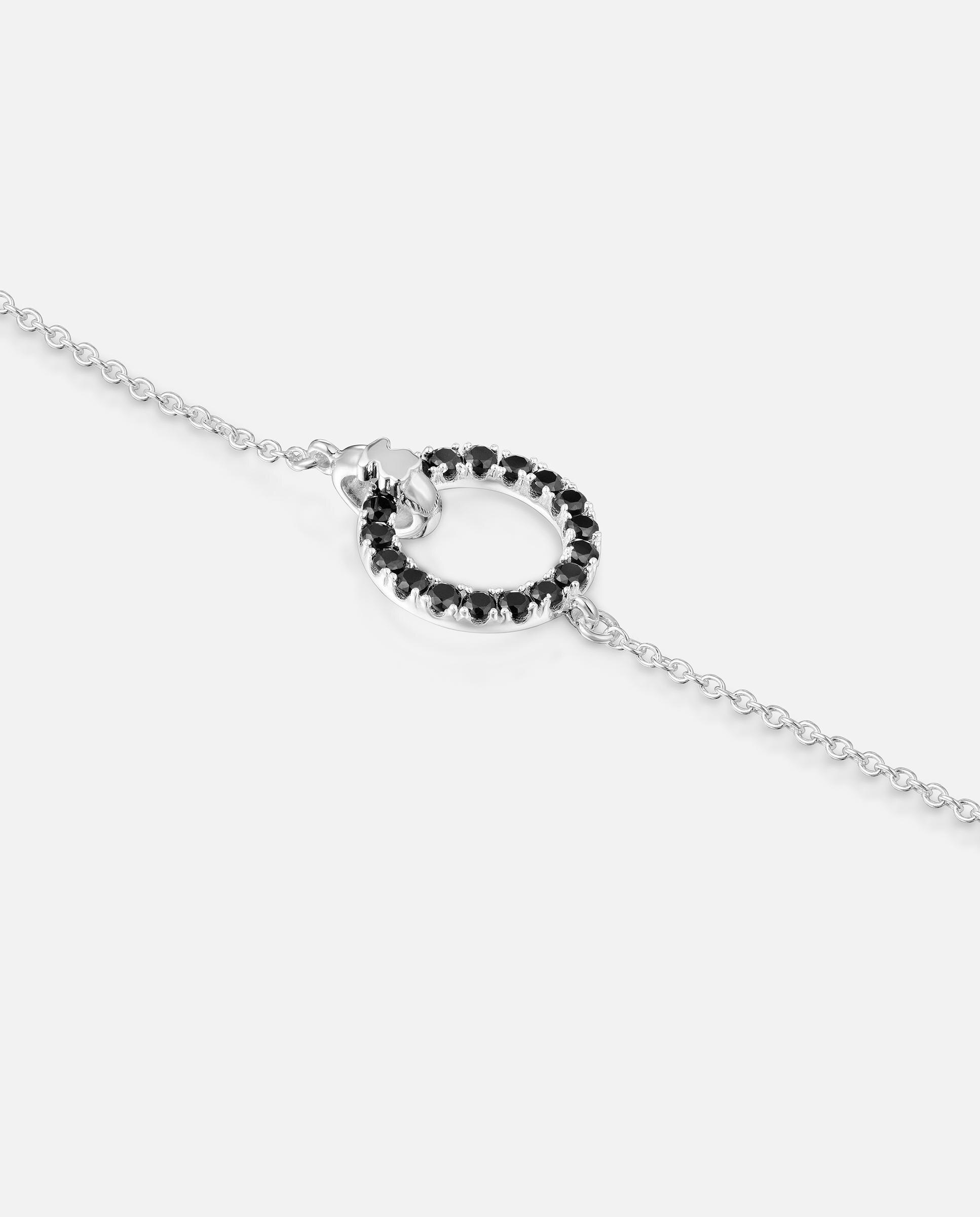 Pulsera de cadena straight de plata y espinela negra - Tous - Negro Negro-3
