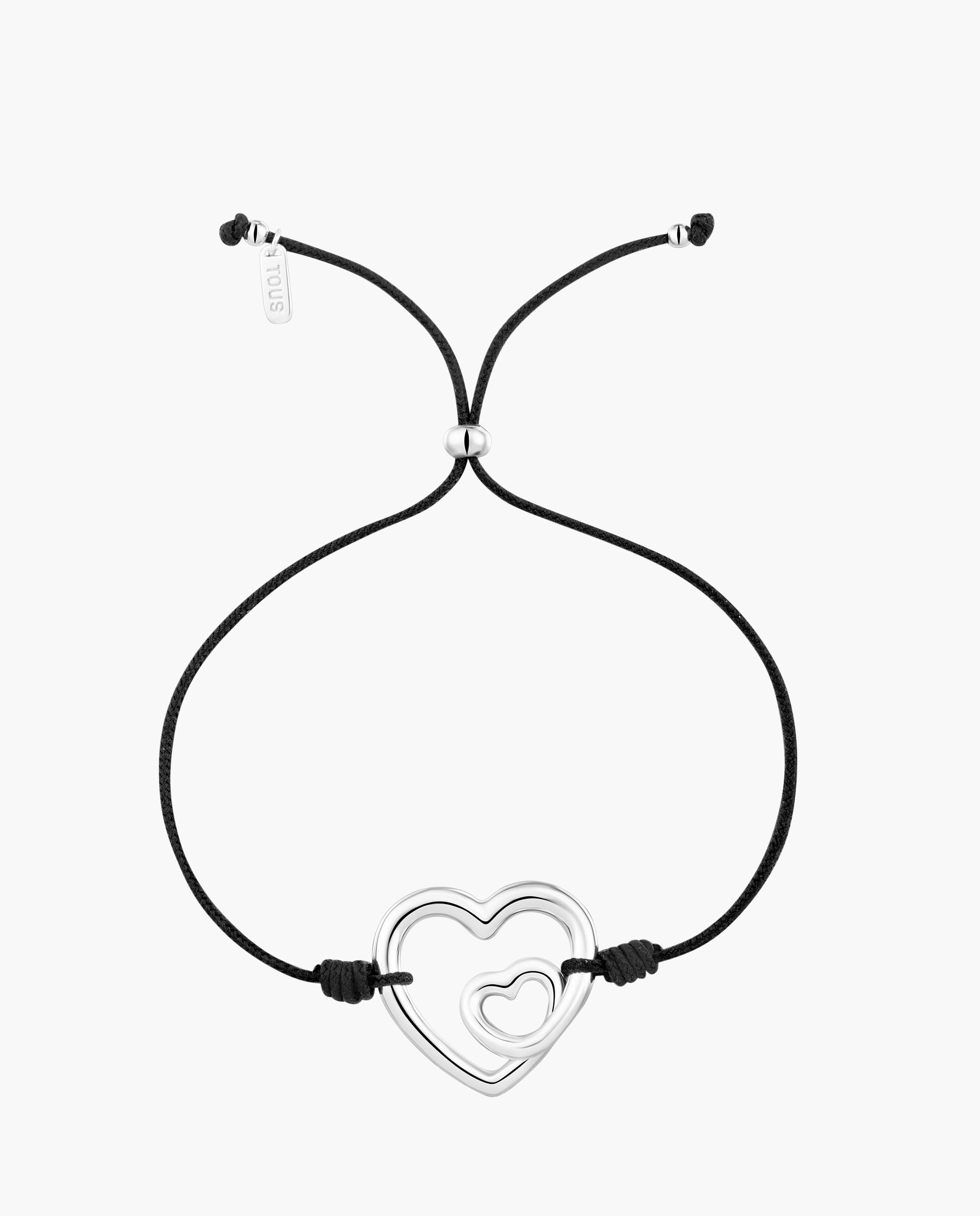 Pulsera flechazo con silueta de plata y nylon negro - Tous - Multicolor Multicolor-2