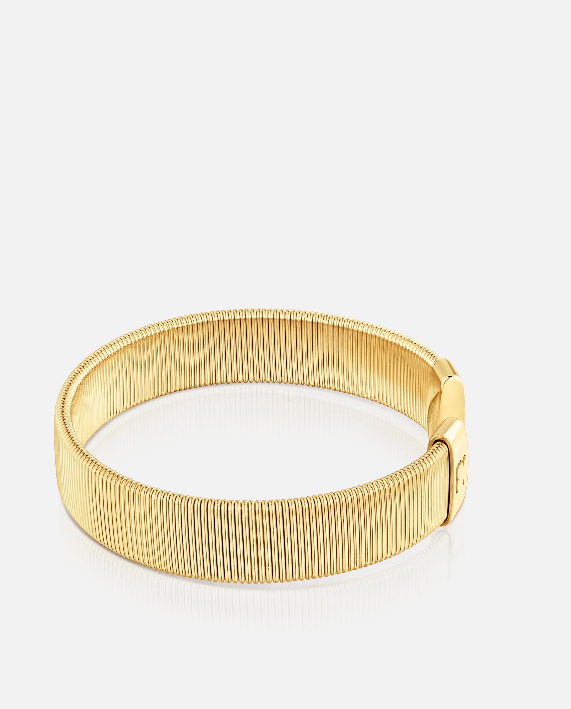 Pulsera rígida bulevard de acero 12 mm - Tous - Dorado Dorado-2