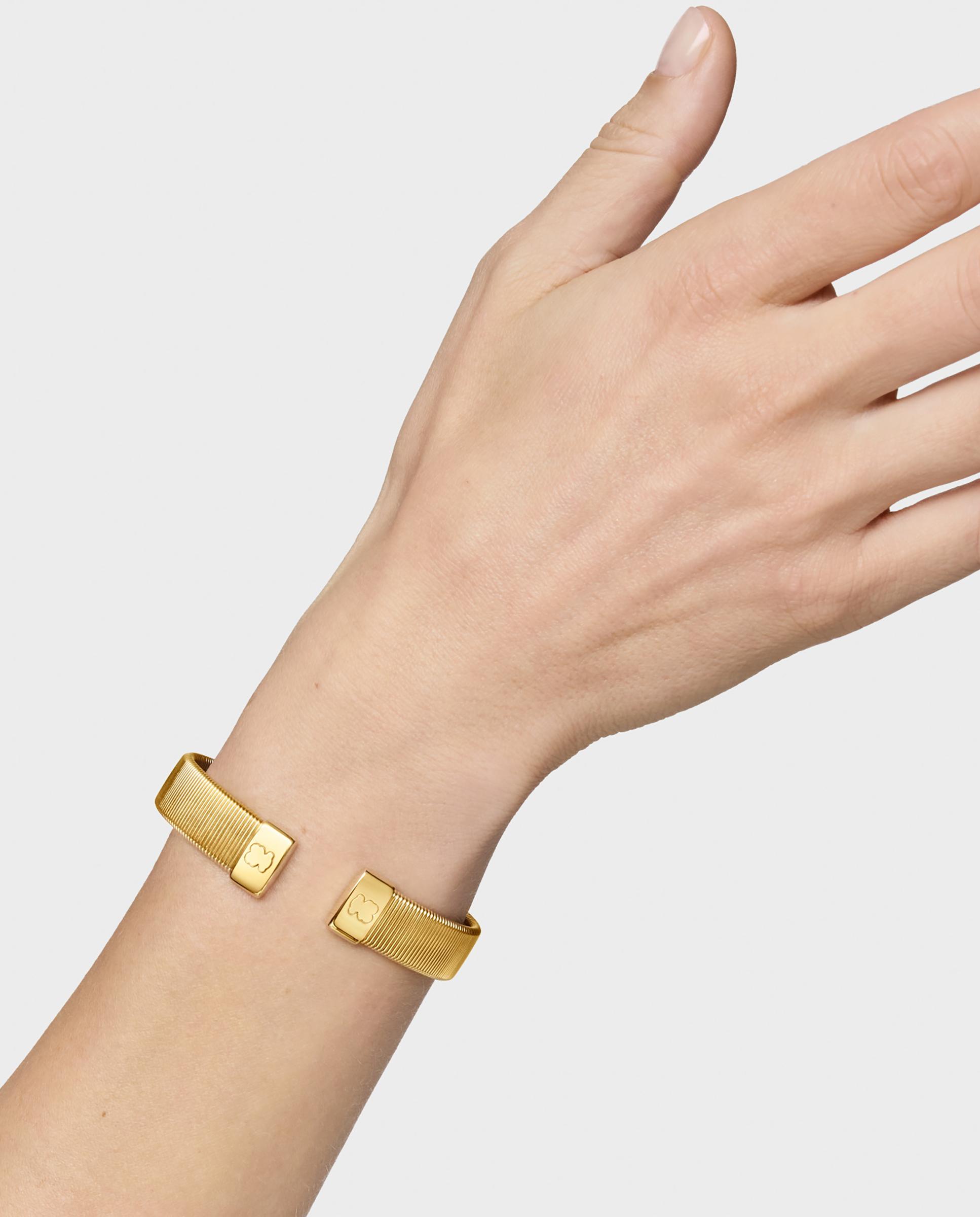 Pulsera rígida bulevard de acero 12 mm - Tous - Dorado Dorado-6