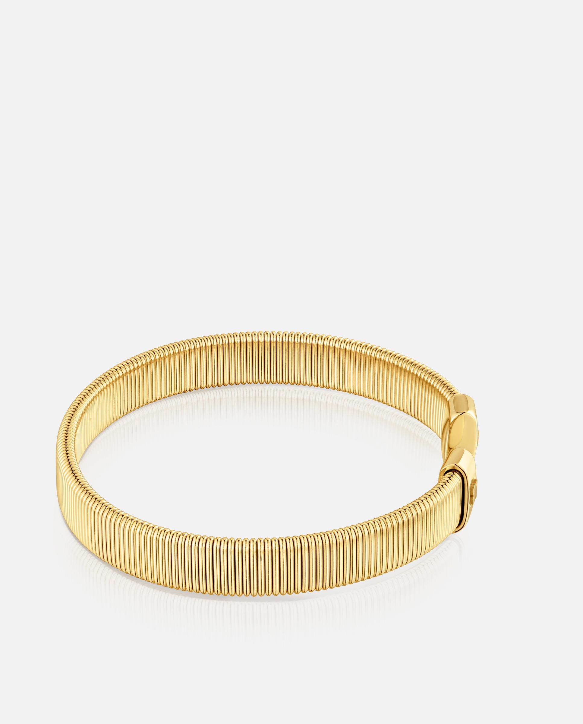 Pulsera rígida bulevard de acero 8 mm - Tous - Dorado Dorado-2
