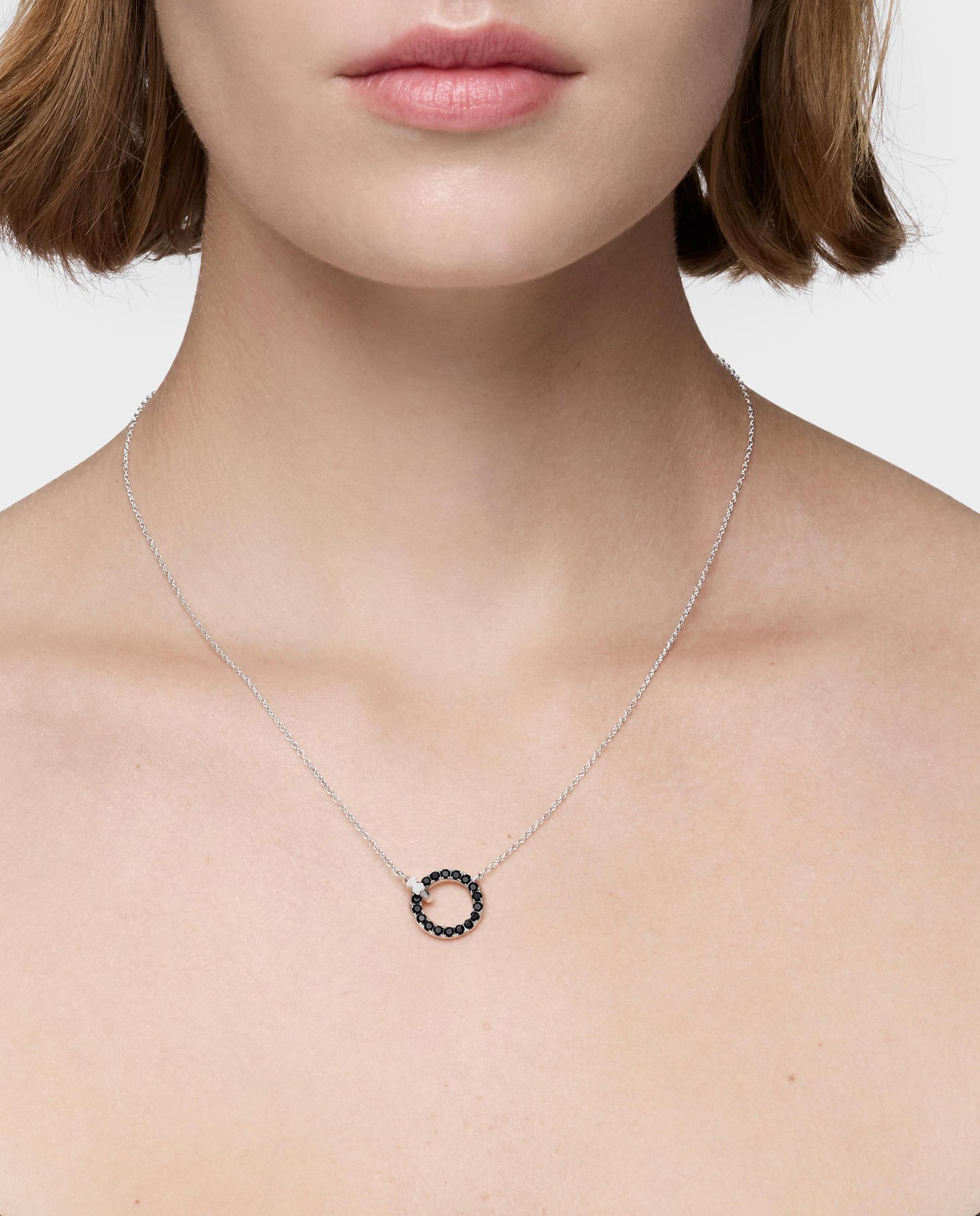 Collar straight de plata y espinela negra - Tous - Negro Negro-6