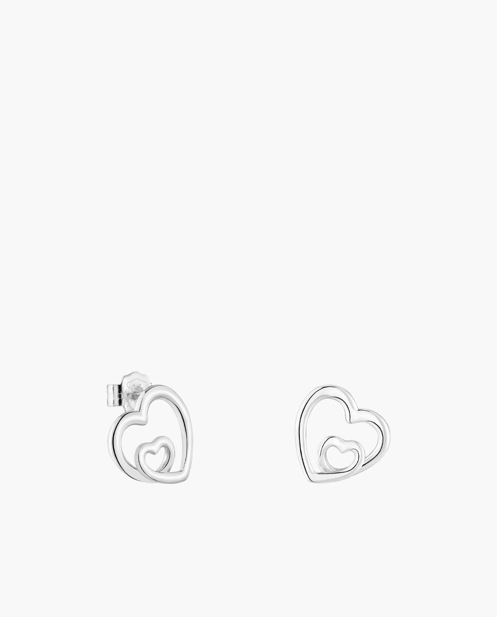 Imagen 0 de Pendientes flechazo silueta de plata Plateado