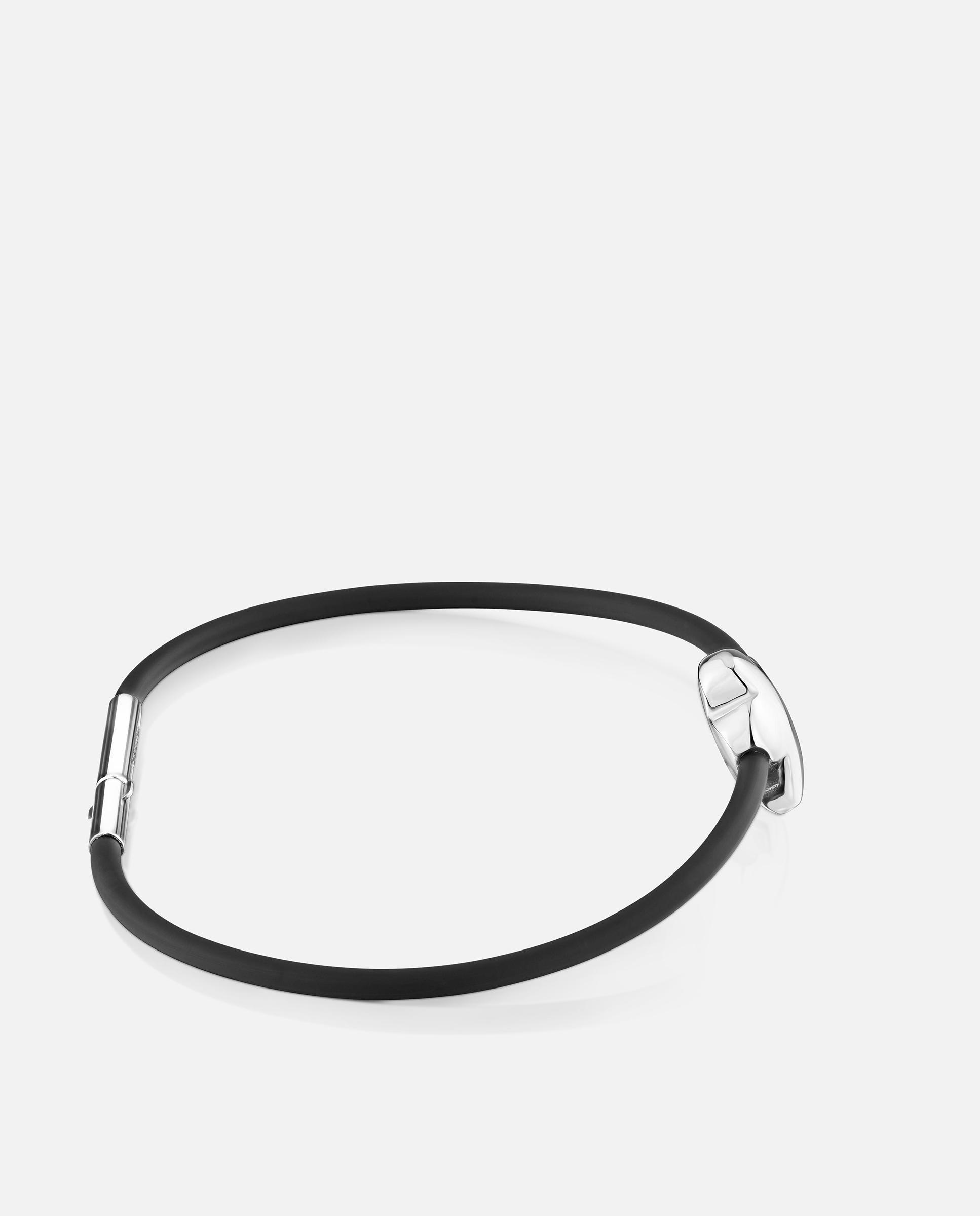 Pulsera rígida de plata y caucho bold motif con flor - Tous - Bicolor Bicolor-2
