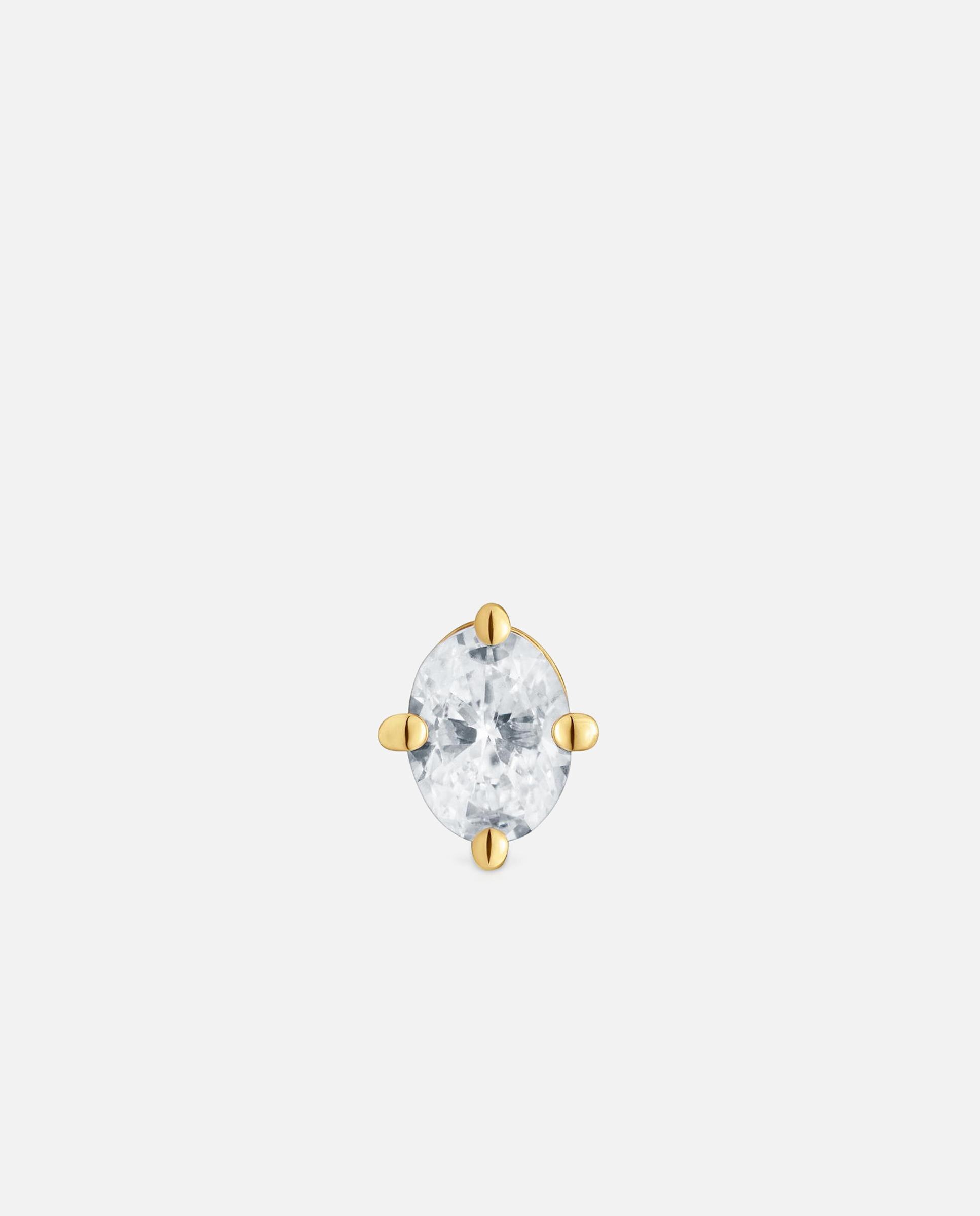 Pendiente individual shine lgd de oro 14 kt y diamante creado en laboratorio 0,15 ct - Tous - Blanco Blanco-1