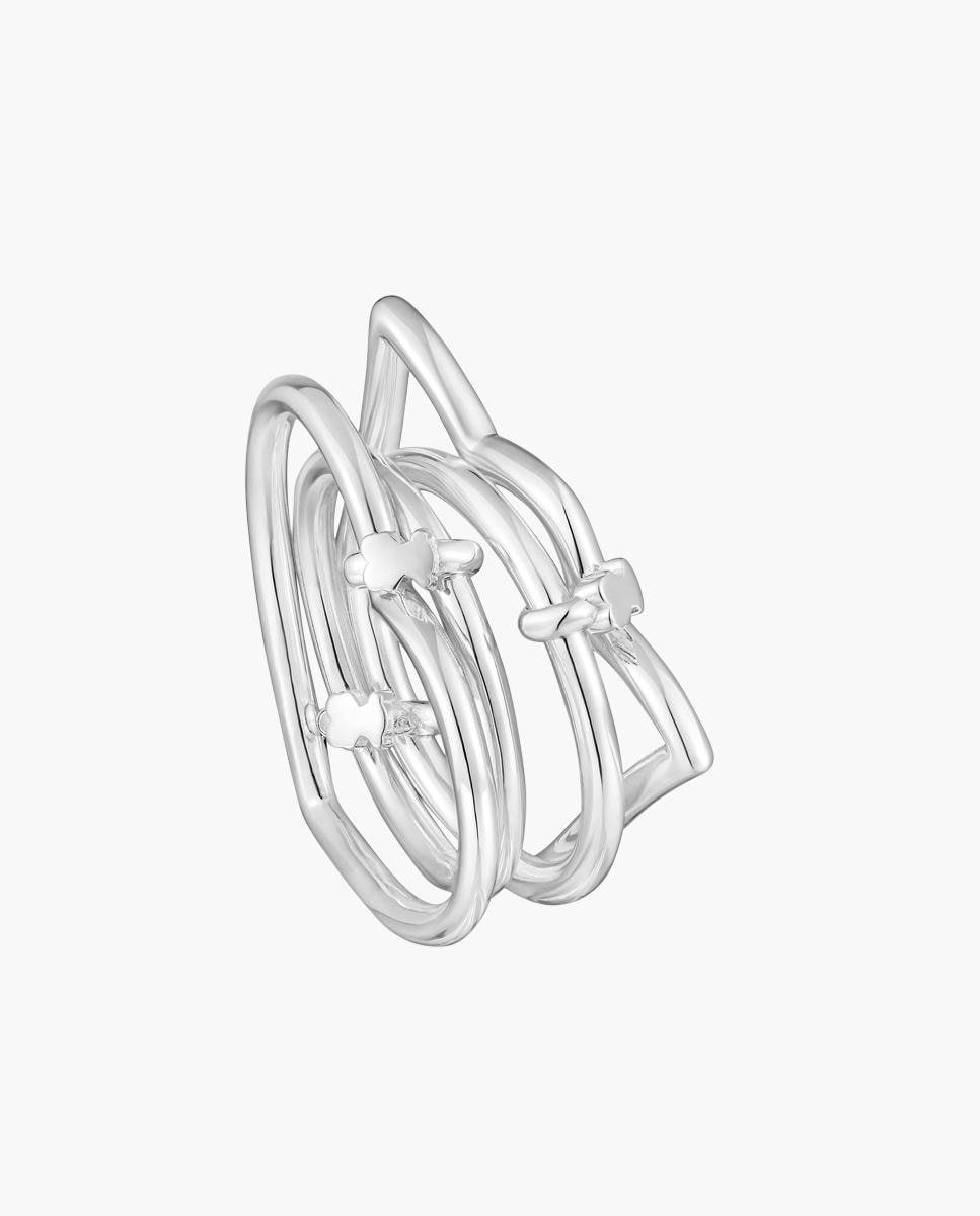 Anillo straight cuádruple de plata - Tous - Plateado Plateado-1
