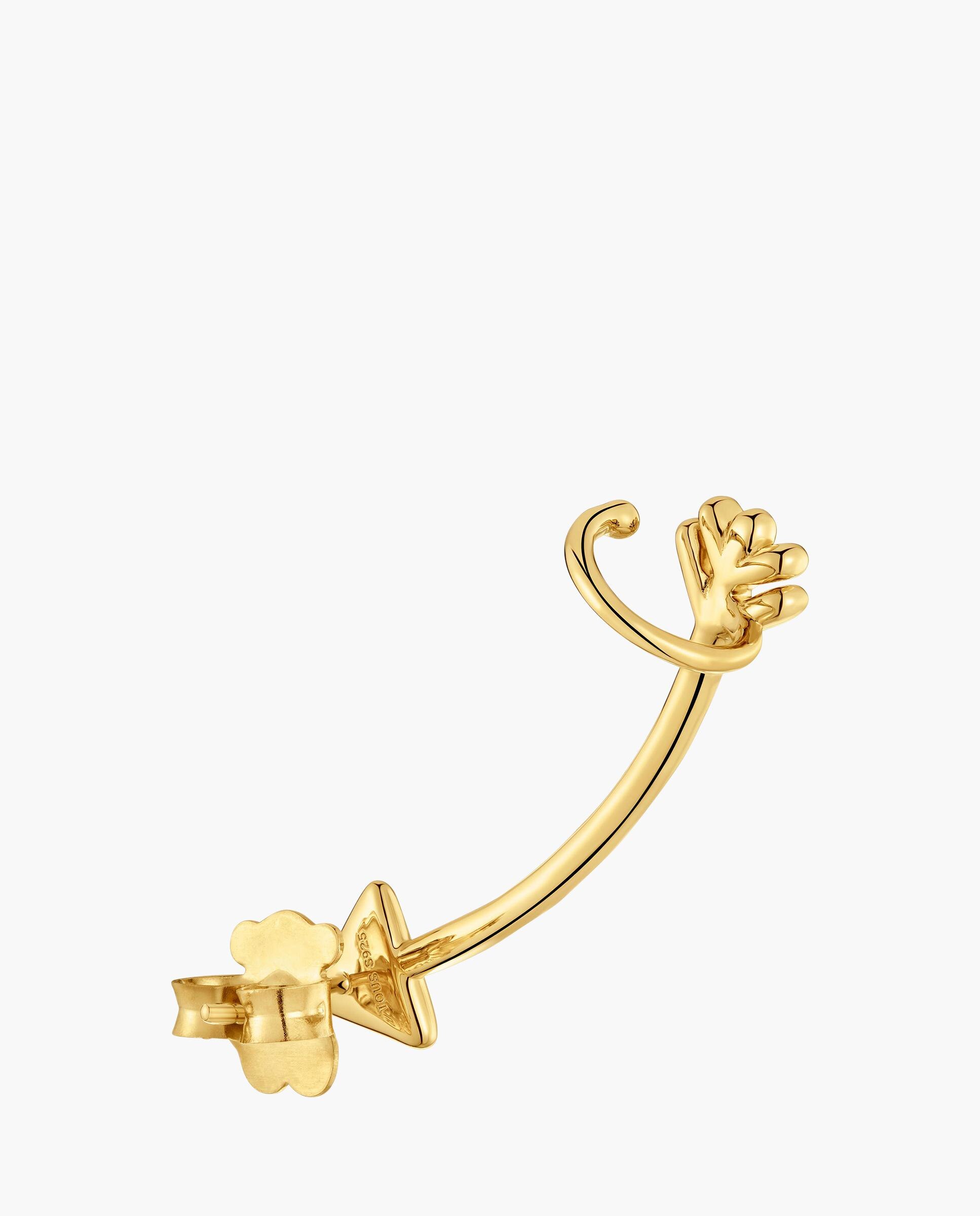 Pendiente trepador flechazo bañado en oro 18 kt sobre plata - Tous - Dorado Dorado-3