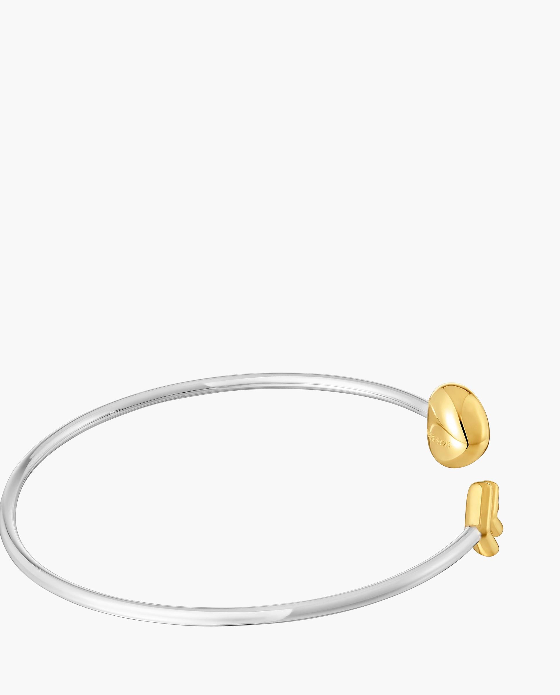 Pulsera rígida flechazo bañada en oro 18 kt sobre plata y plata con flecha - Tous - Multicolor Multicolor-2