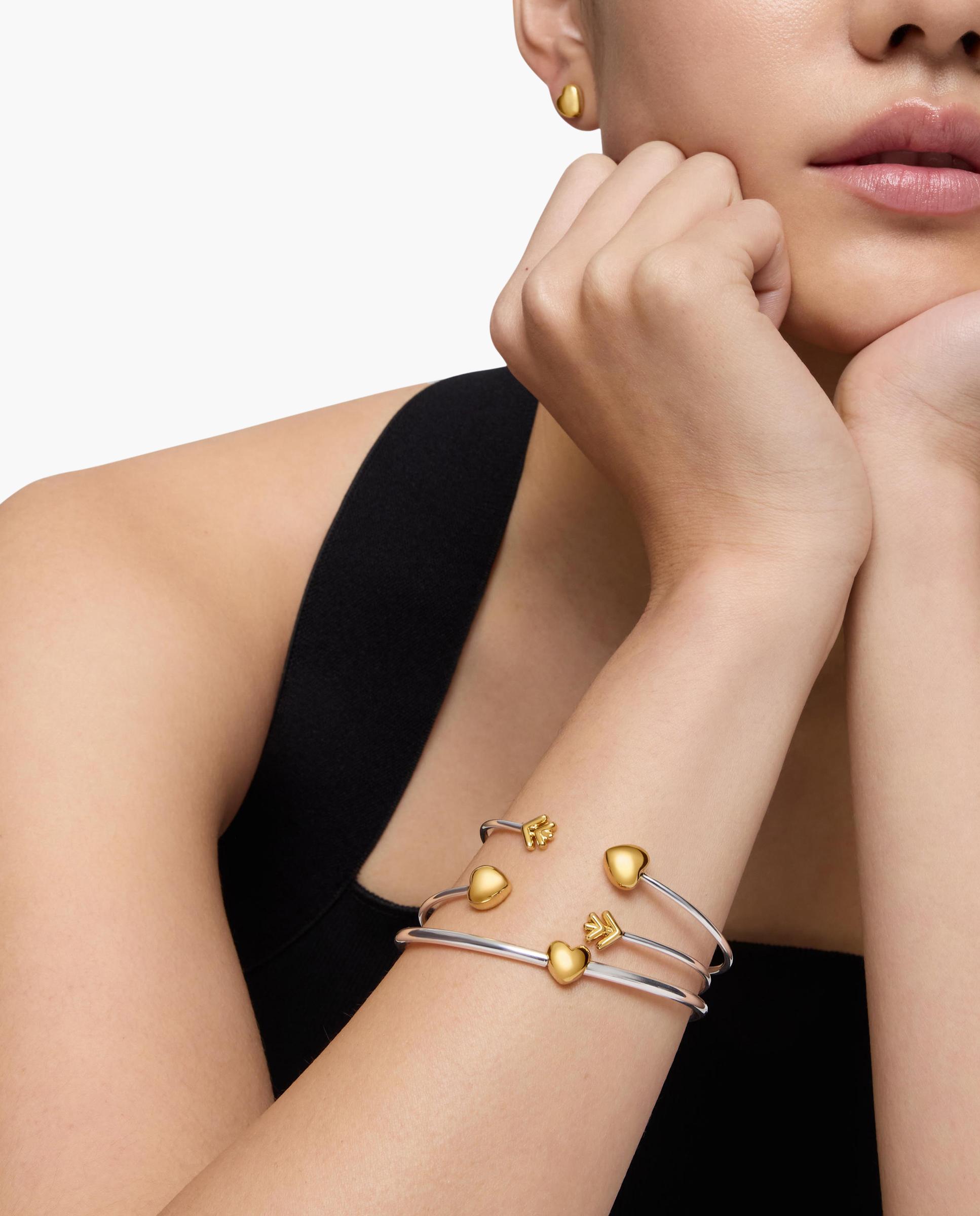 Pulsera rígida flechazo bañada en oro 18 kt sobre plata y plata con flecha - Tous - Multicolor Multicolor-3