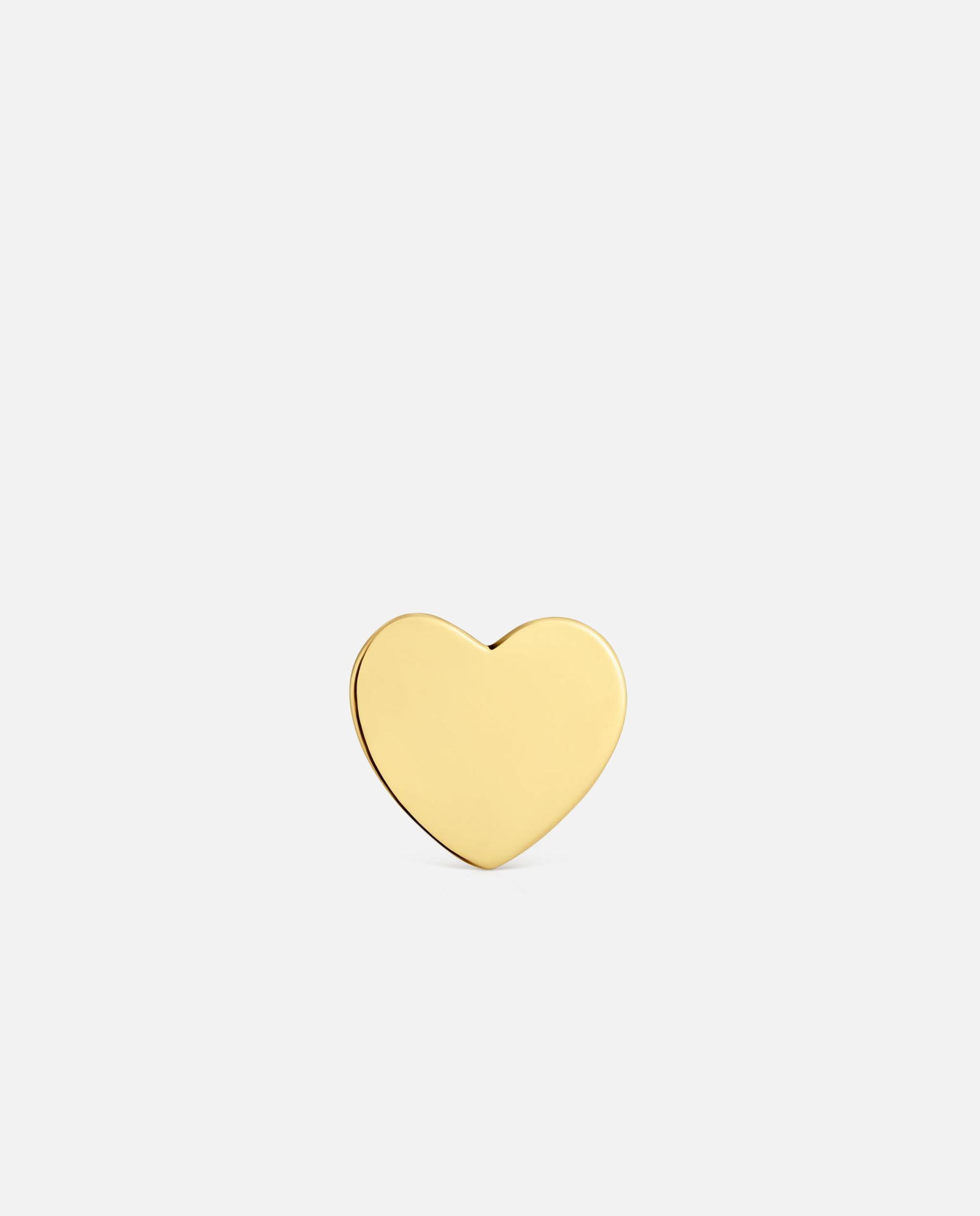 Imagen 0 de Charm de corazón mesh tube bañado en oro 18 kt sobre plata 7 mm Dorado