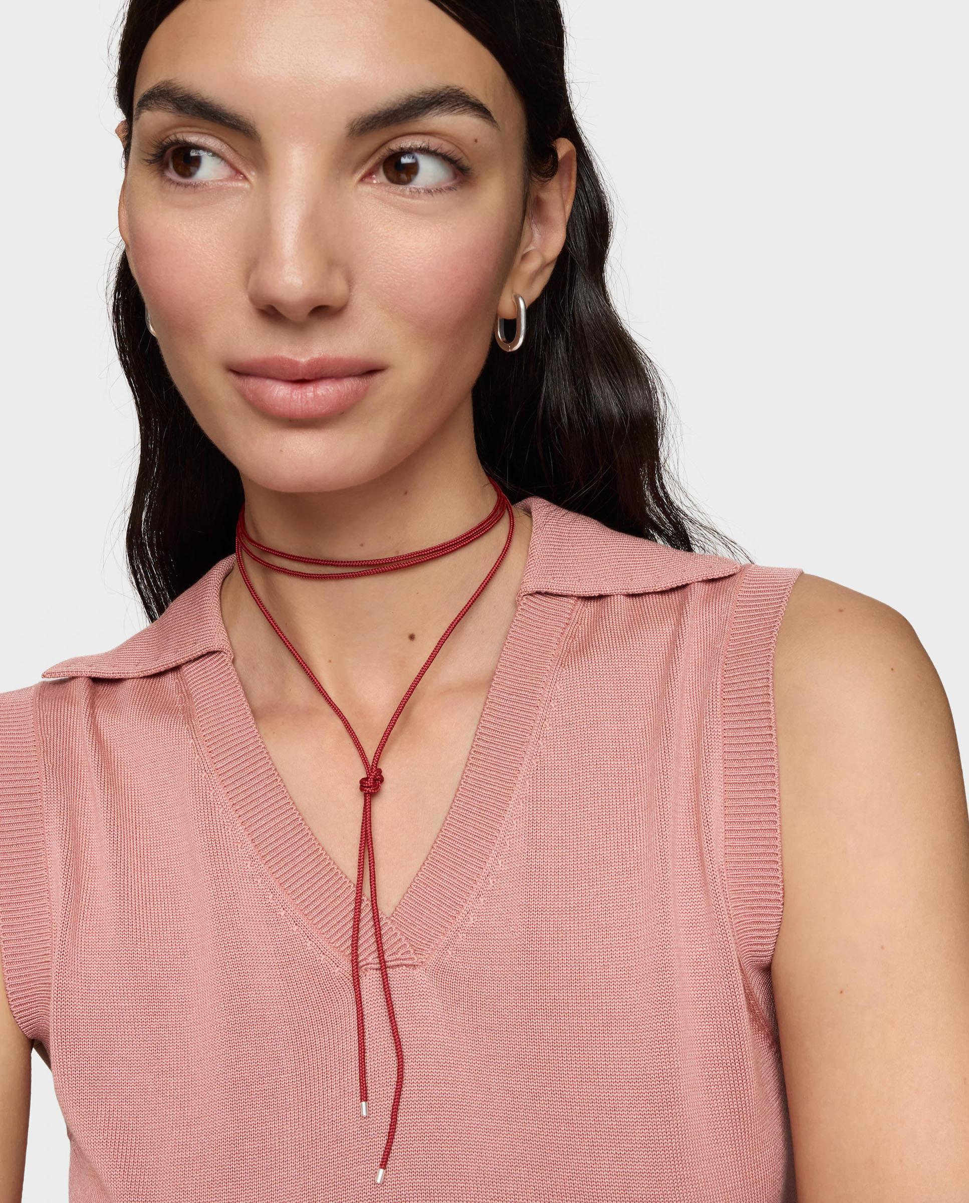 Collar basics largo de plata en burdeos - Tous - Multicolor Multicolor-3