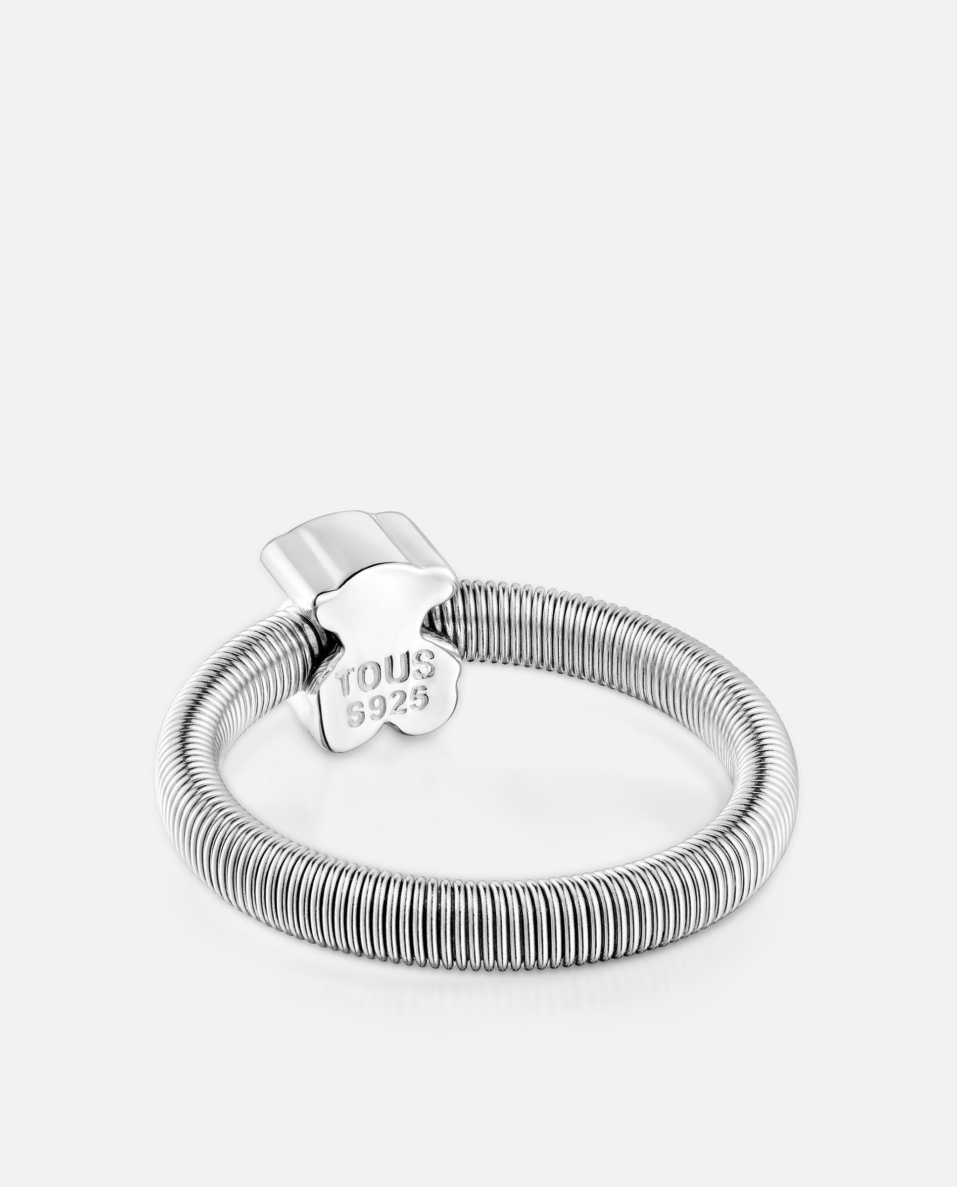 Anillo oso de plata y acero - Tous - Plateado Plateado-2