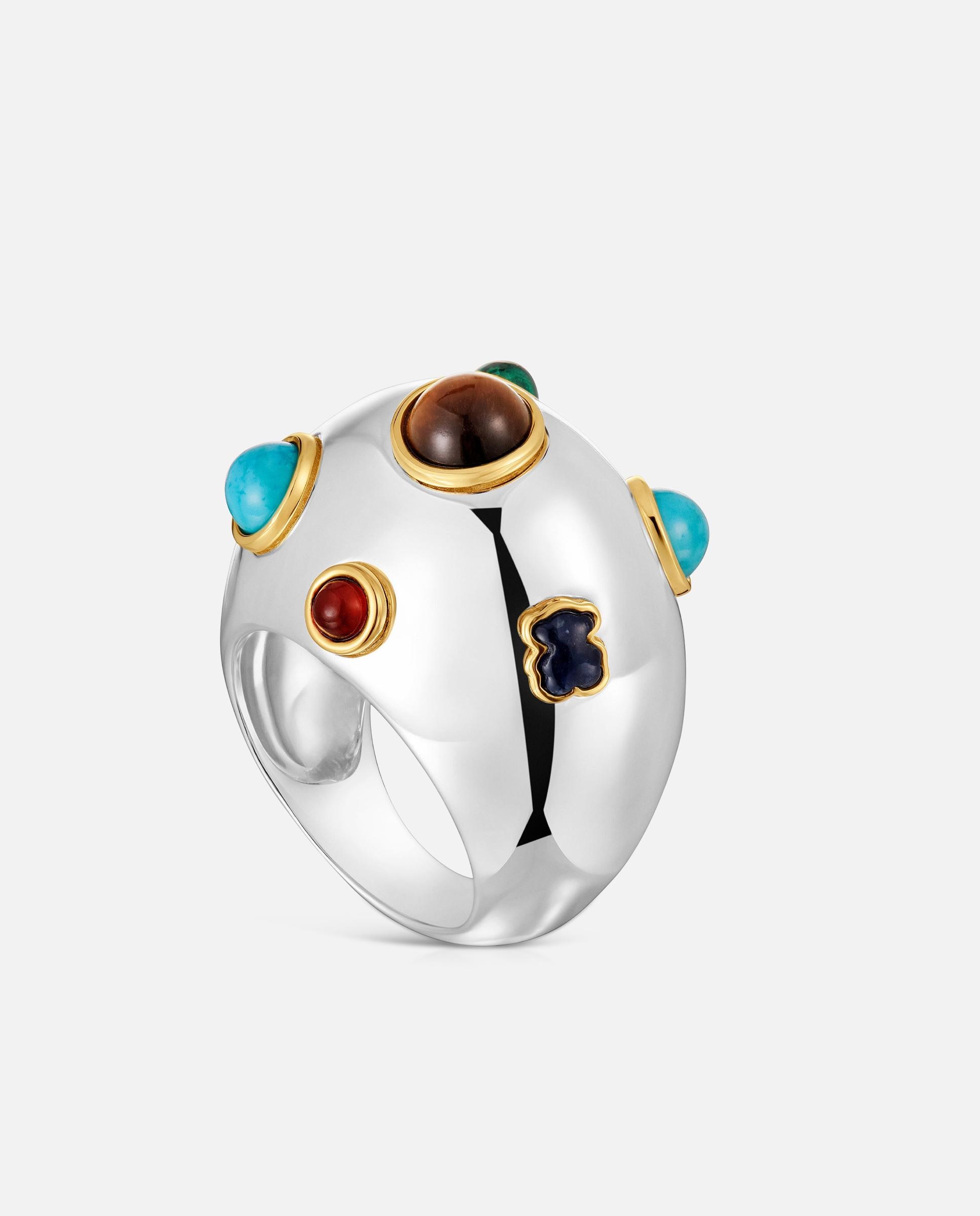 Anillo con gemas variadas warm bicolor - Tous - Multicolor Multicolor-1