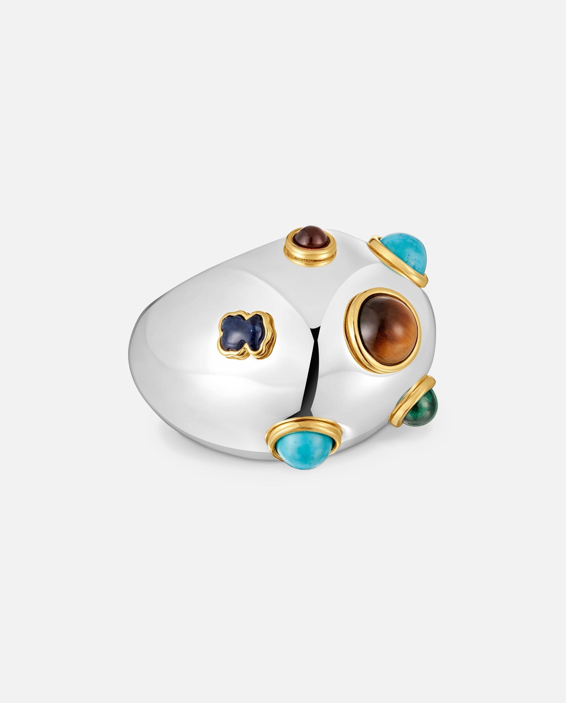 Anillo con gemas variadas warm bicolor - Tous - Multicolor Multicolor-2