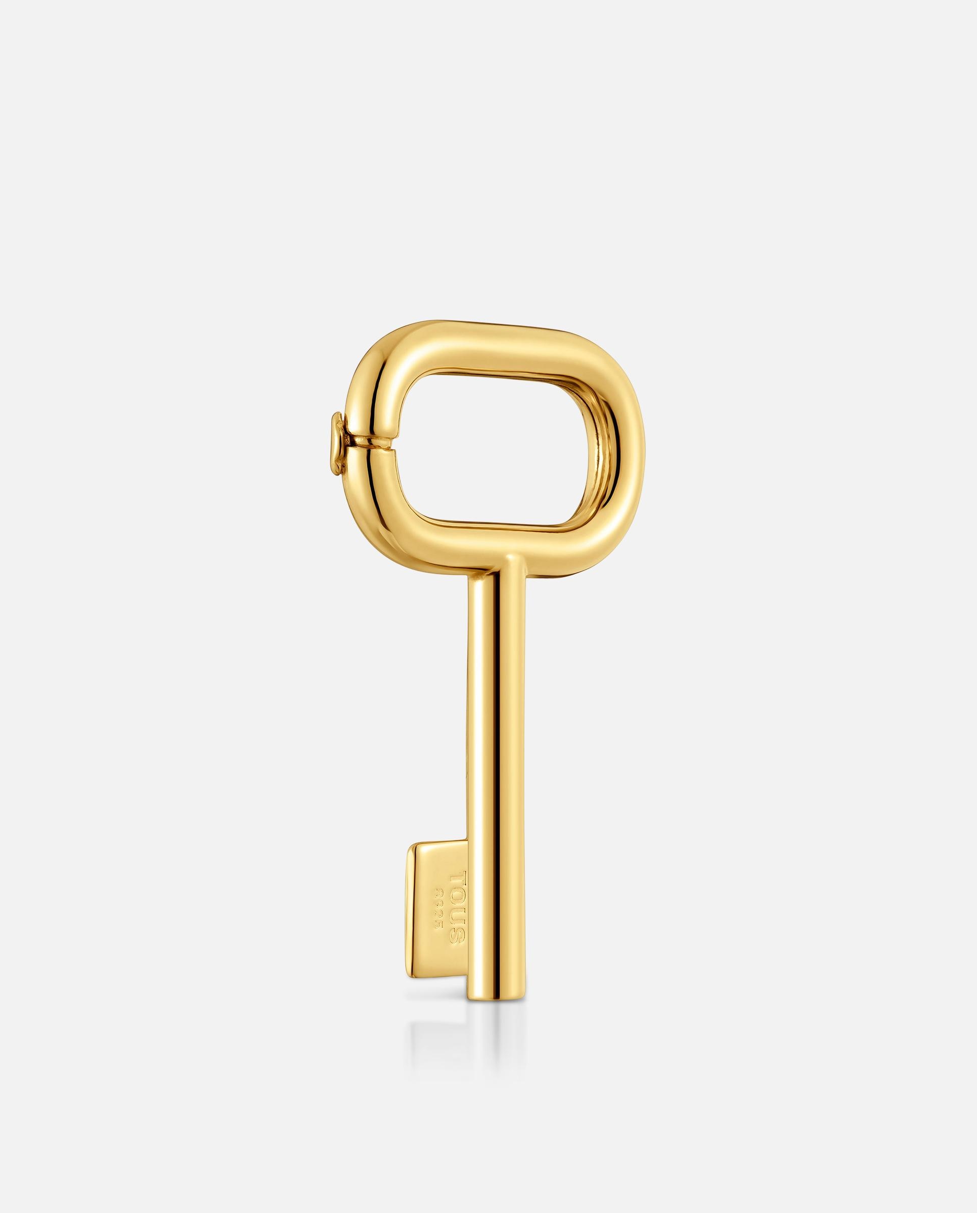 Colgante con baño de oro 18 kt sobre plata motivo llave 32 mm unlock - Tous - Dorado Dorado-3