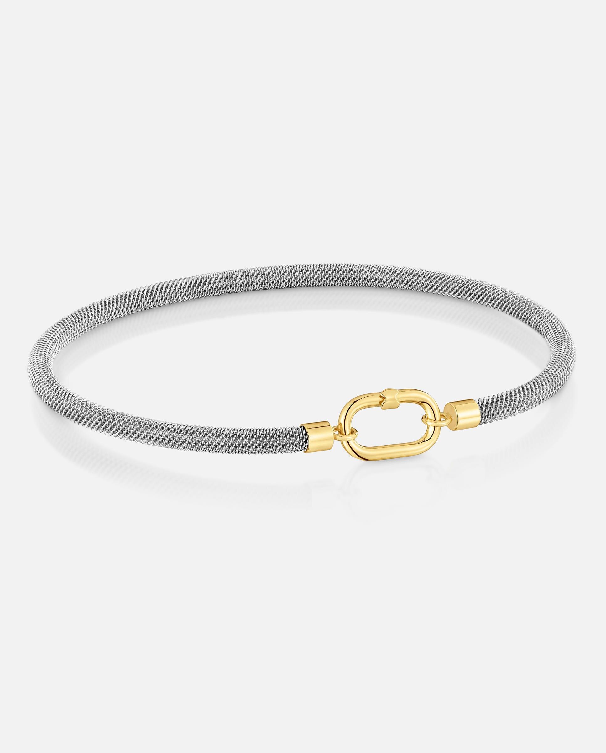 Pulsera rígida esclava unlock de acero y oro 14 kt - Tous - Dorado Dorado-1