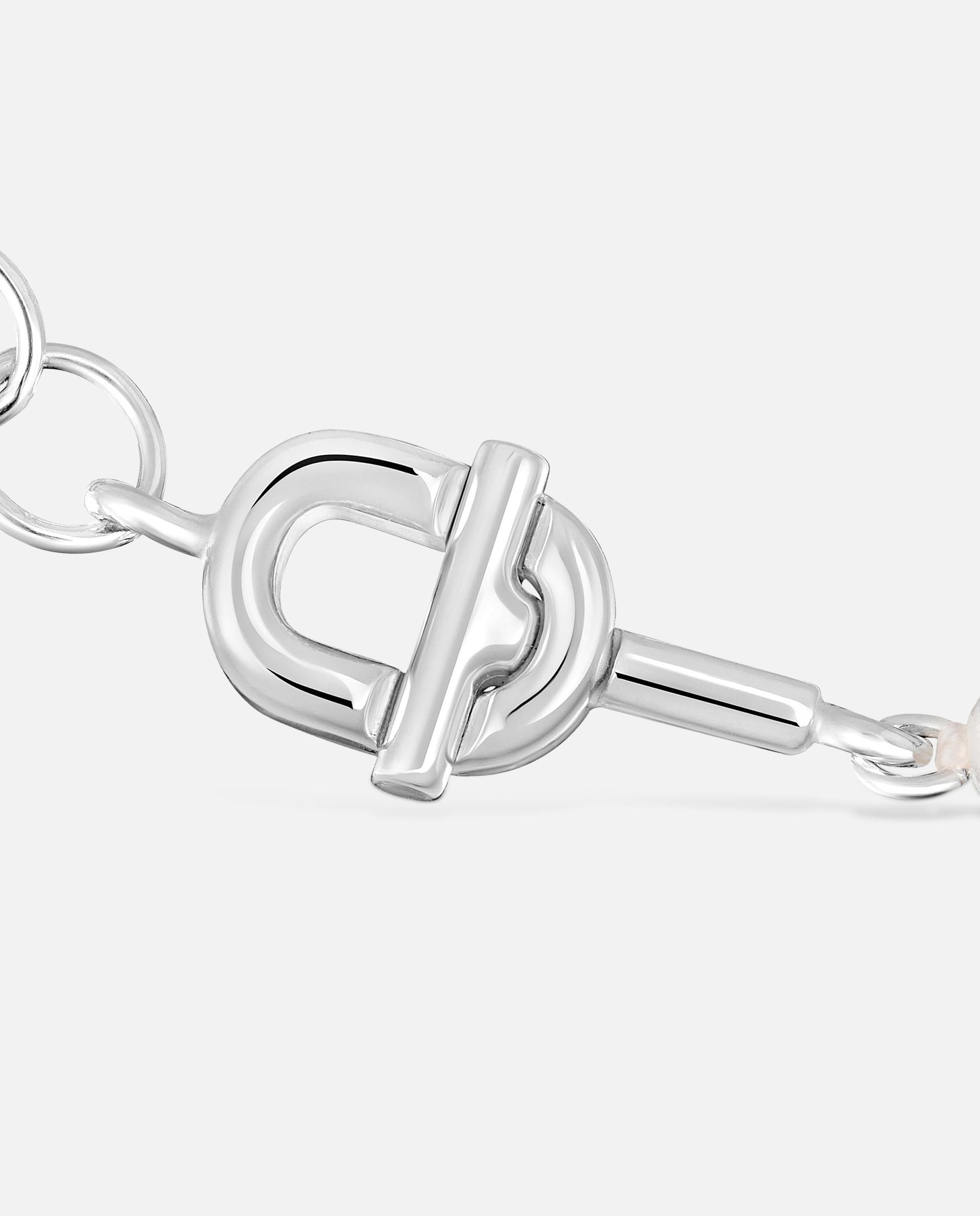 Pulsera con eslabones doble barbada de plata y perlas cultivadas tous manifesto - Blanco Blanco-2