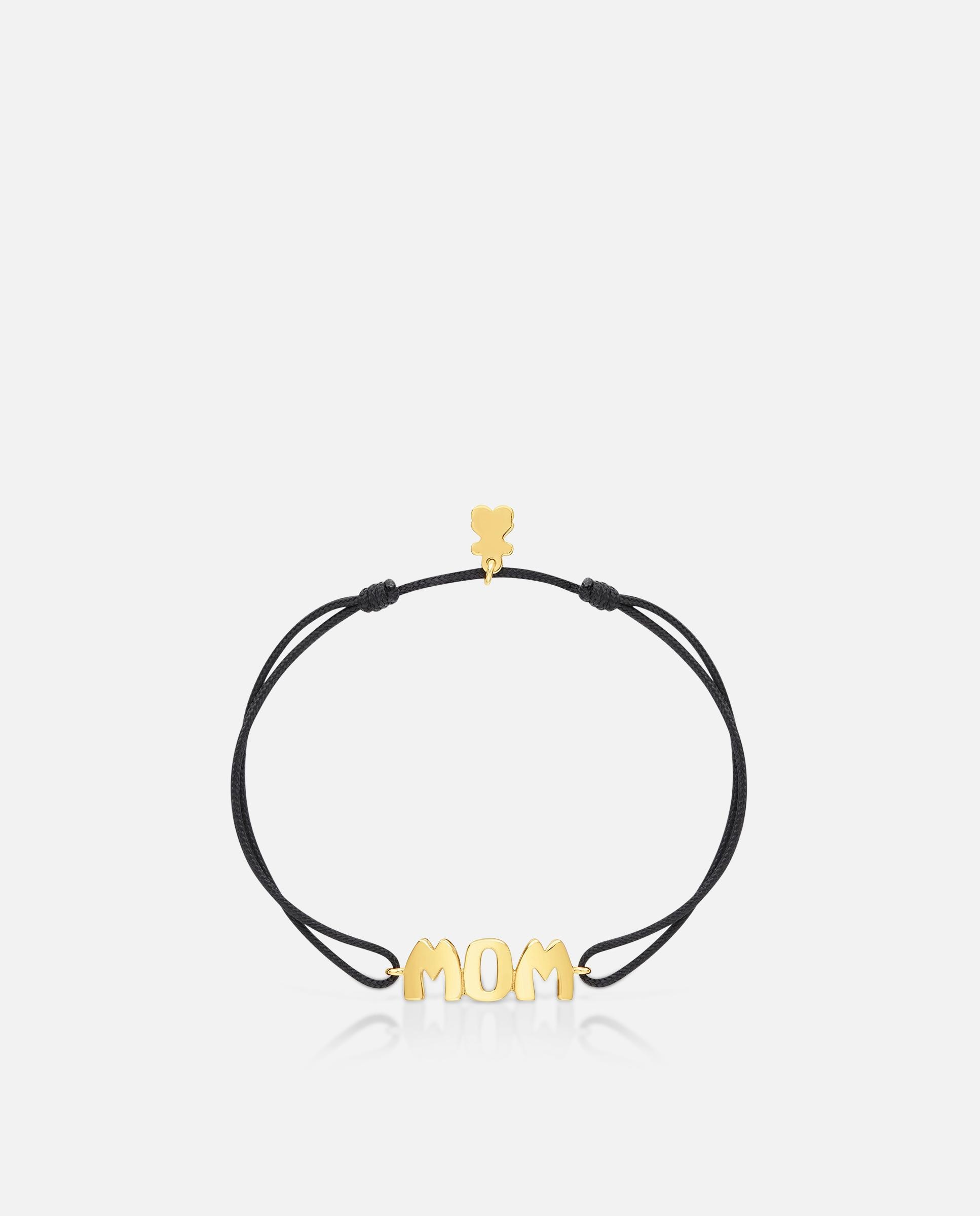 Pulsera de nylon con baño de oro 18 kt sobre plata mom - Tous - Negro Negro-2