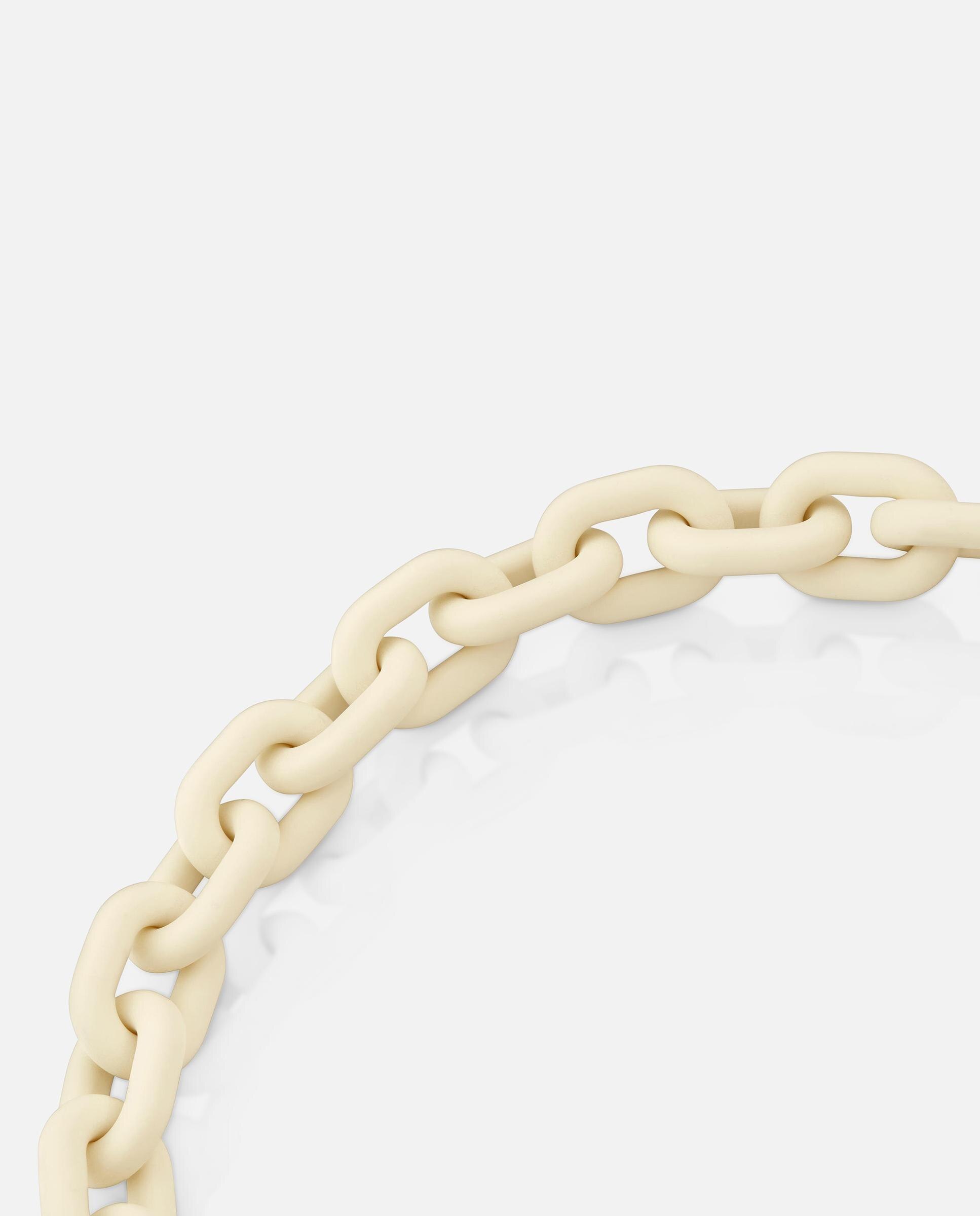 Collar de acetato hold oval con cadena en beige y anilla de plata - Tous - Beige Beige-3