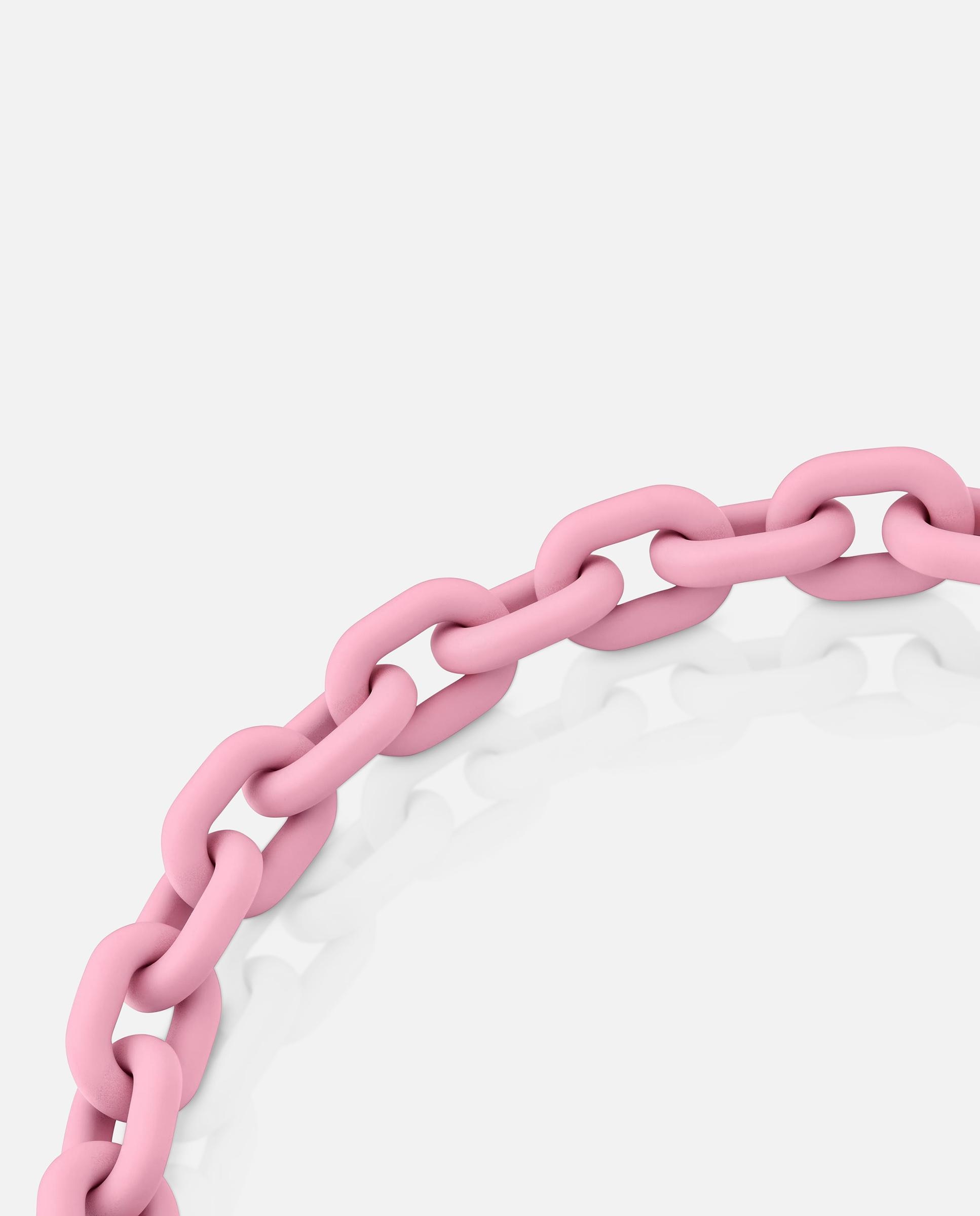 Collar de acetato hold oval con cadena en rosa y anilla de plata - Tous - Rosa Rosa-3