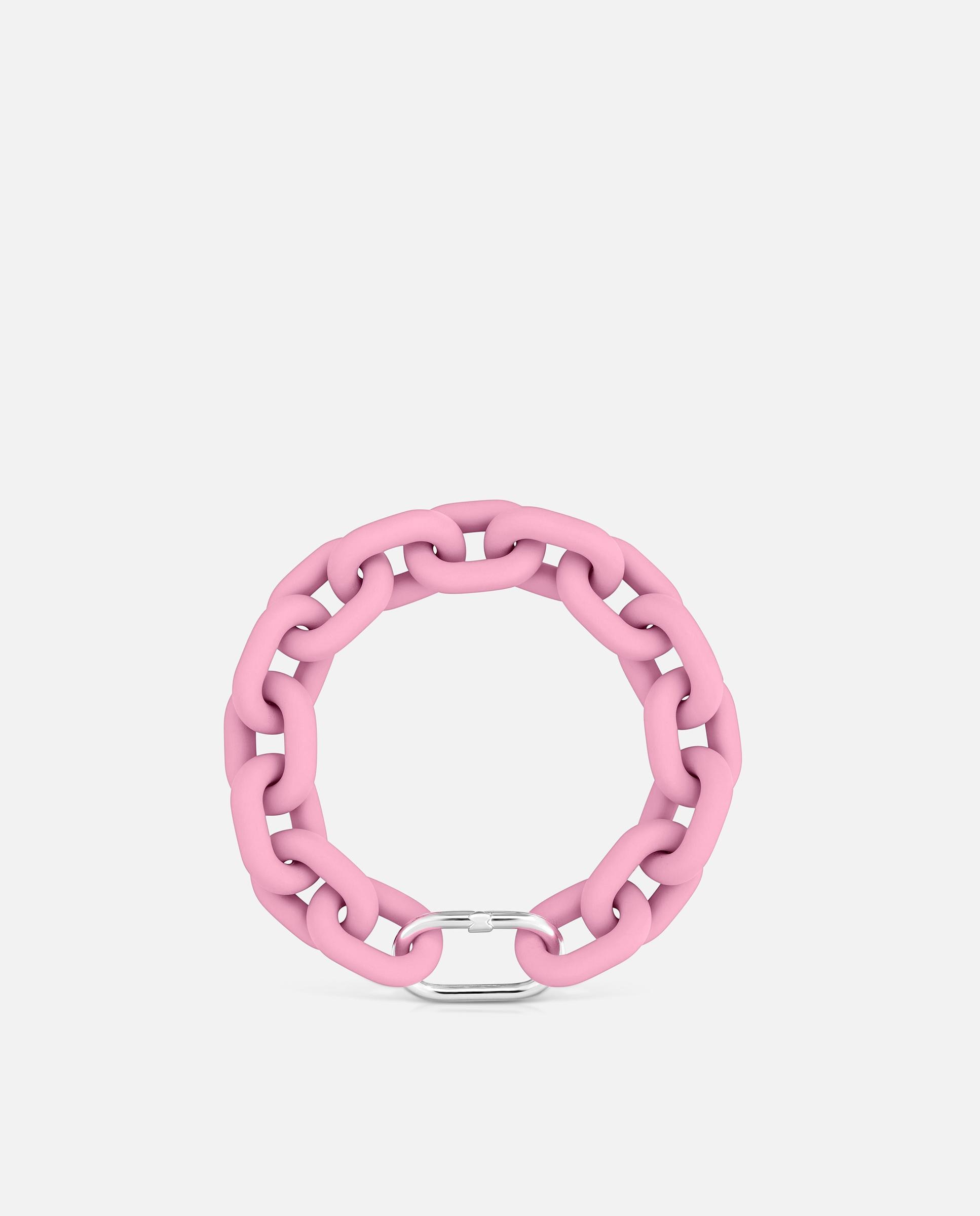 Pulsera de cadena hold oval de acetato en y anilla de plata - Tous - Rosa Rosa-2